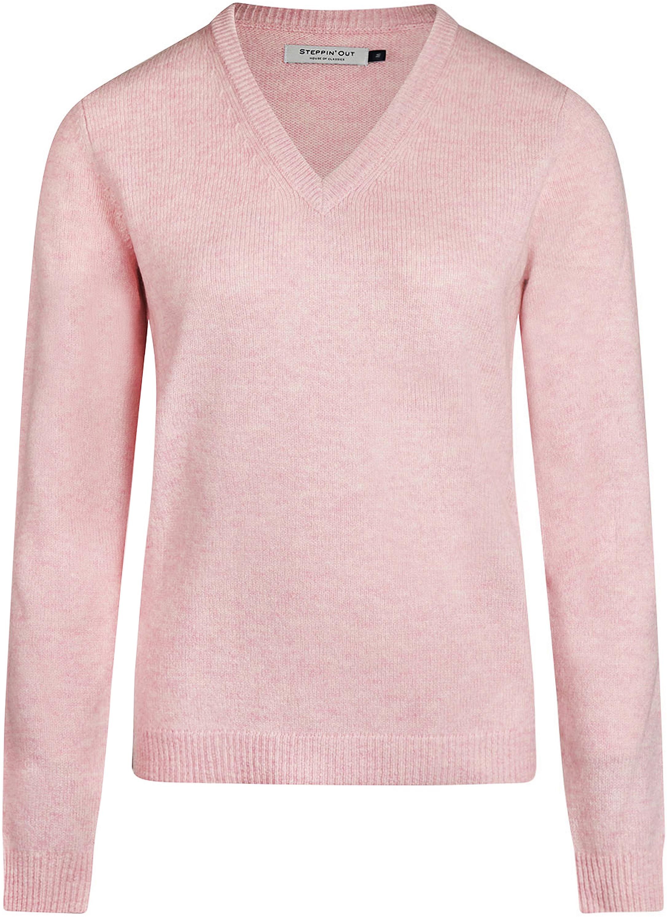 Steppin' Out Damestrui V-hals Lamswol Roze SW1201.0004-8001 kopen | Suitable
