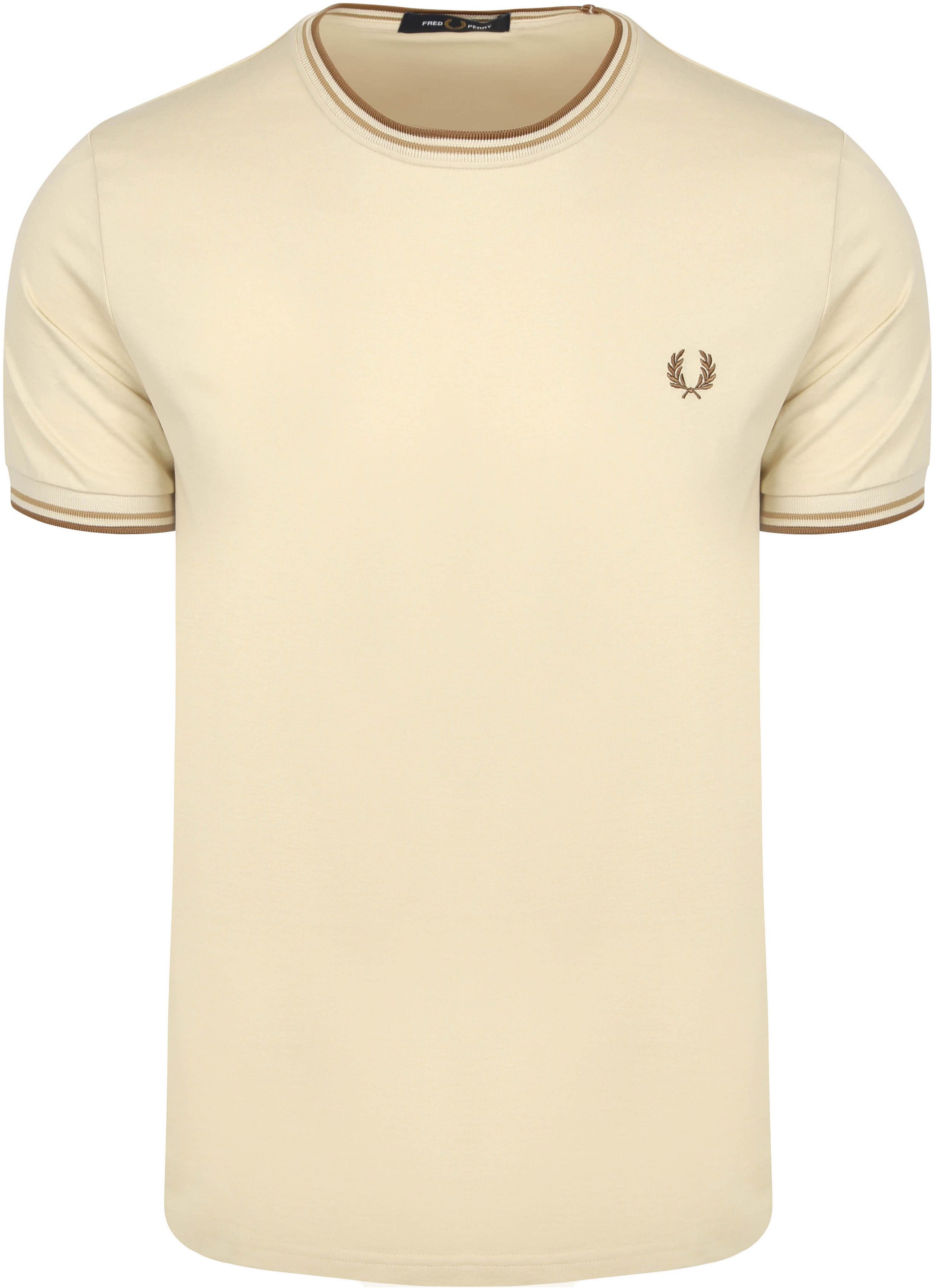 Fred Perry T-shirt Beżowy M1588-Z53 