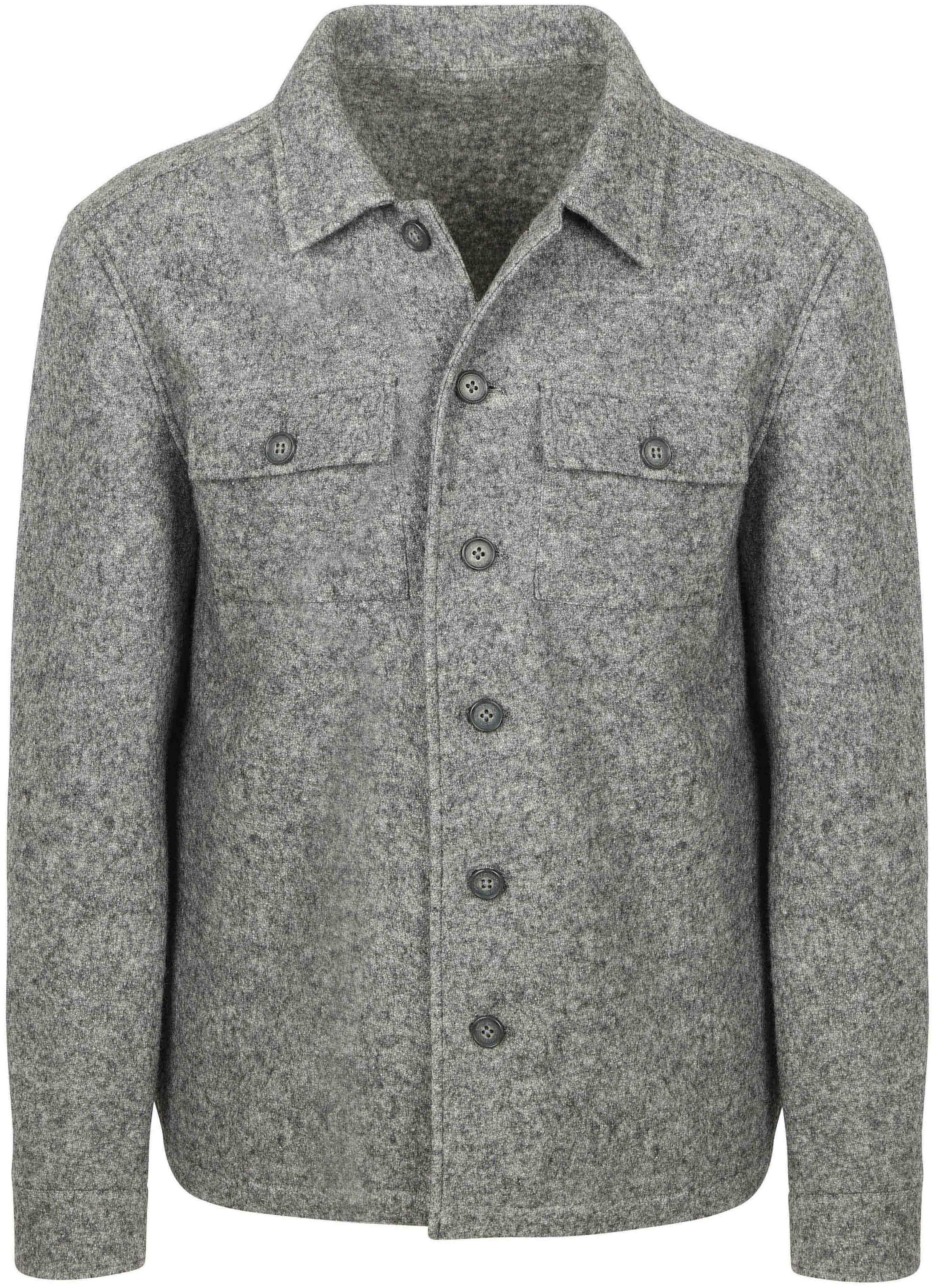 Suitable Overshirt Boiled Wool Blend Grey OS-BOIWO-STBL-25.02grey order online | Suitable
