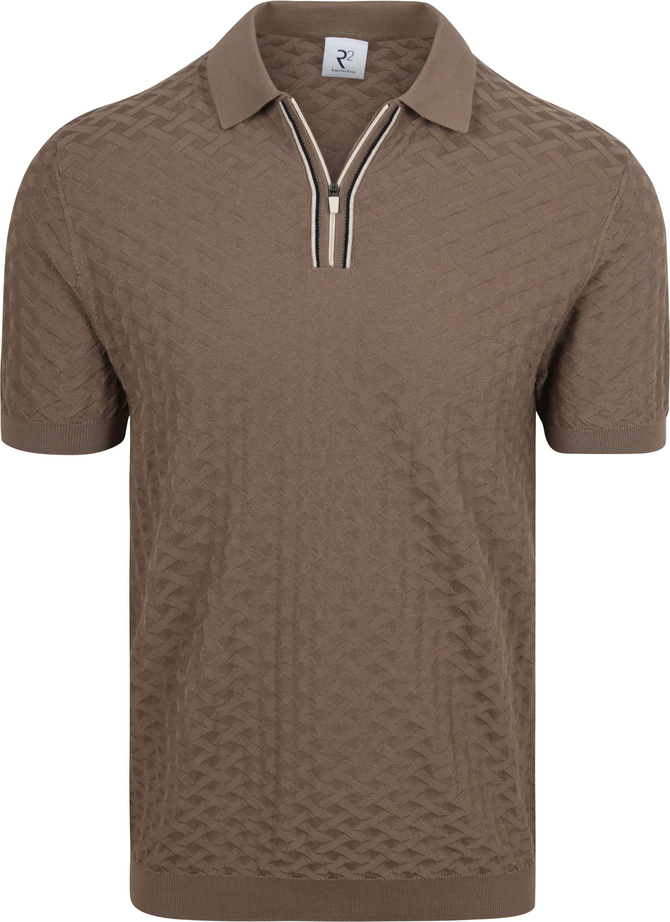 Polo maille R2 Amsterdam Marron 132.POLO.018-042 commander en ligne | Suitable