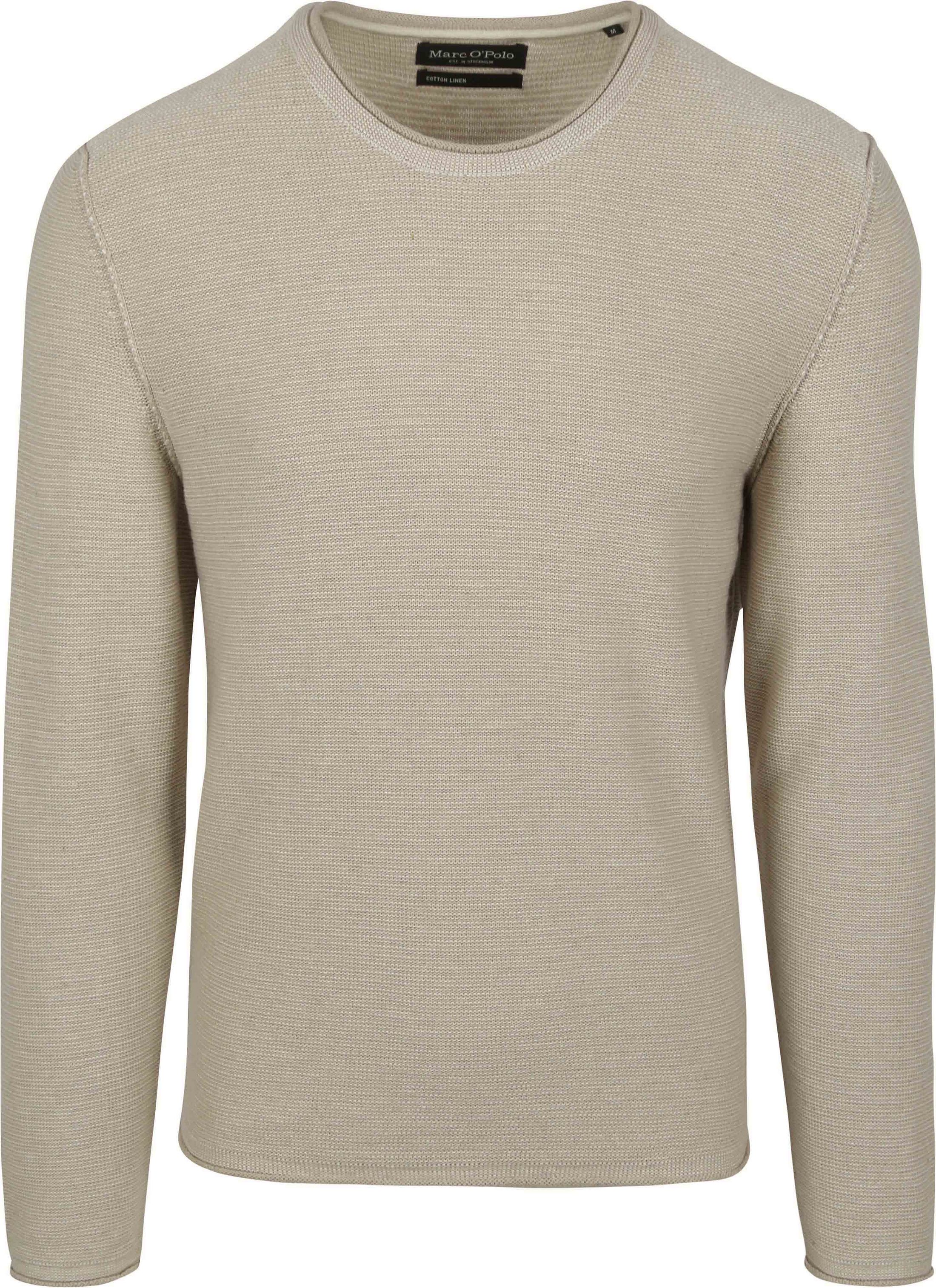 Marc O'Polo Pullover Crewneck Cotton/Linen Grå Silke M22504160046-707
