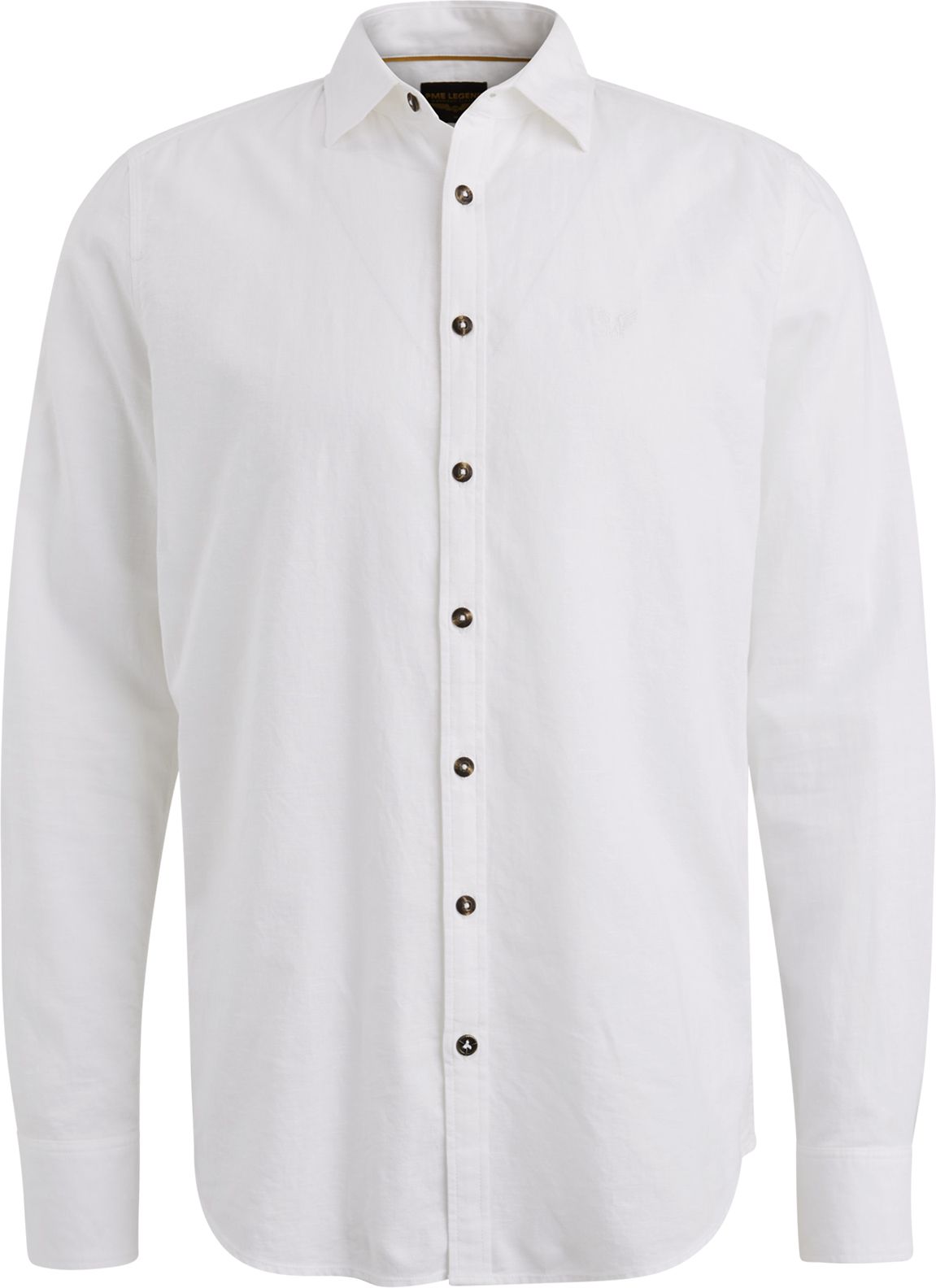 PME Legend Leinenmischung Hemd Weiß PSI2503224-7003