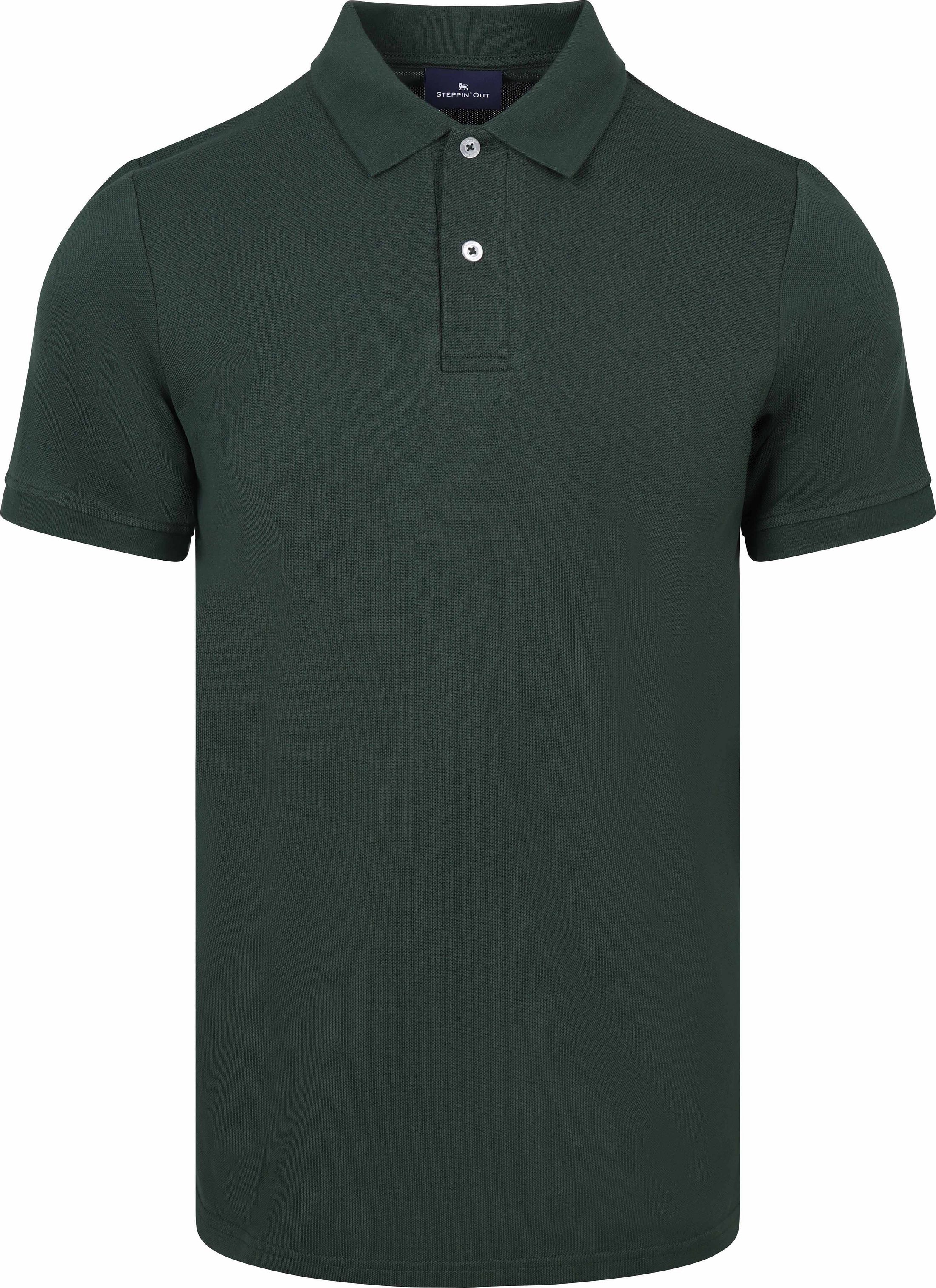 Steppin' Out Polo Piqué Donkergroen kopen | Suitable