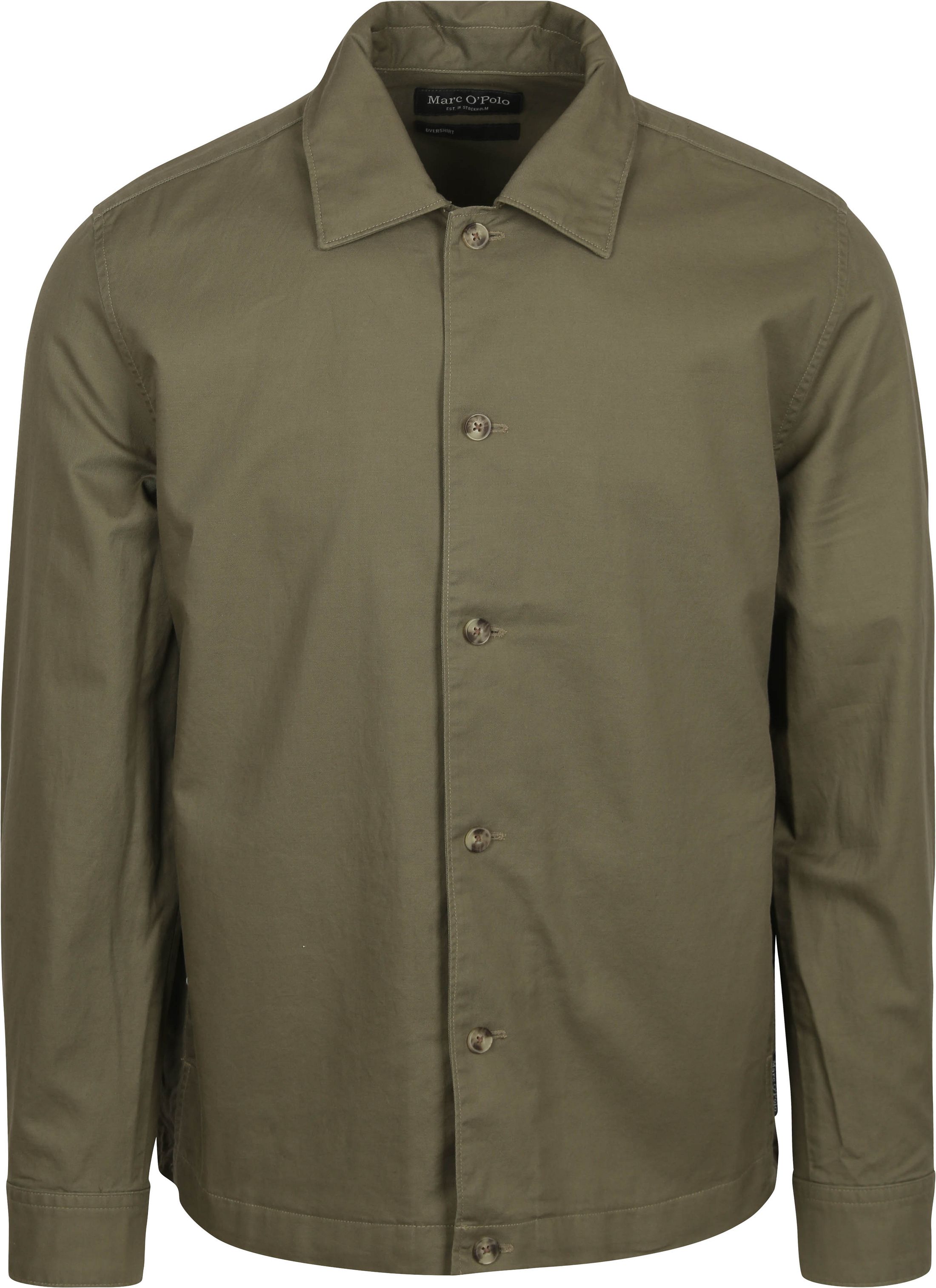 Marc O'Polo Overshirt Linnen Blend Olijfgroen 523134074178-452 kopen | Suitable