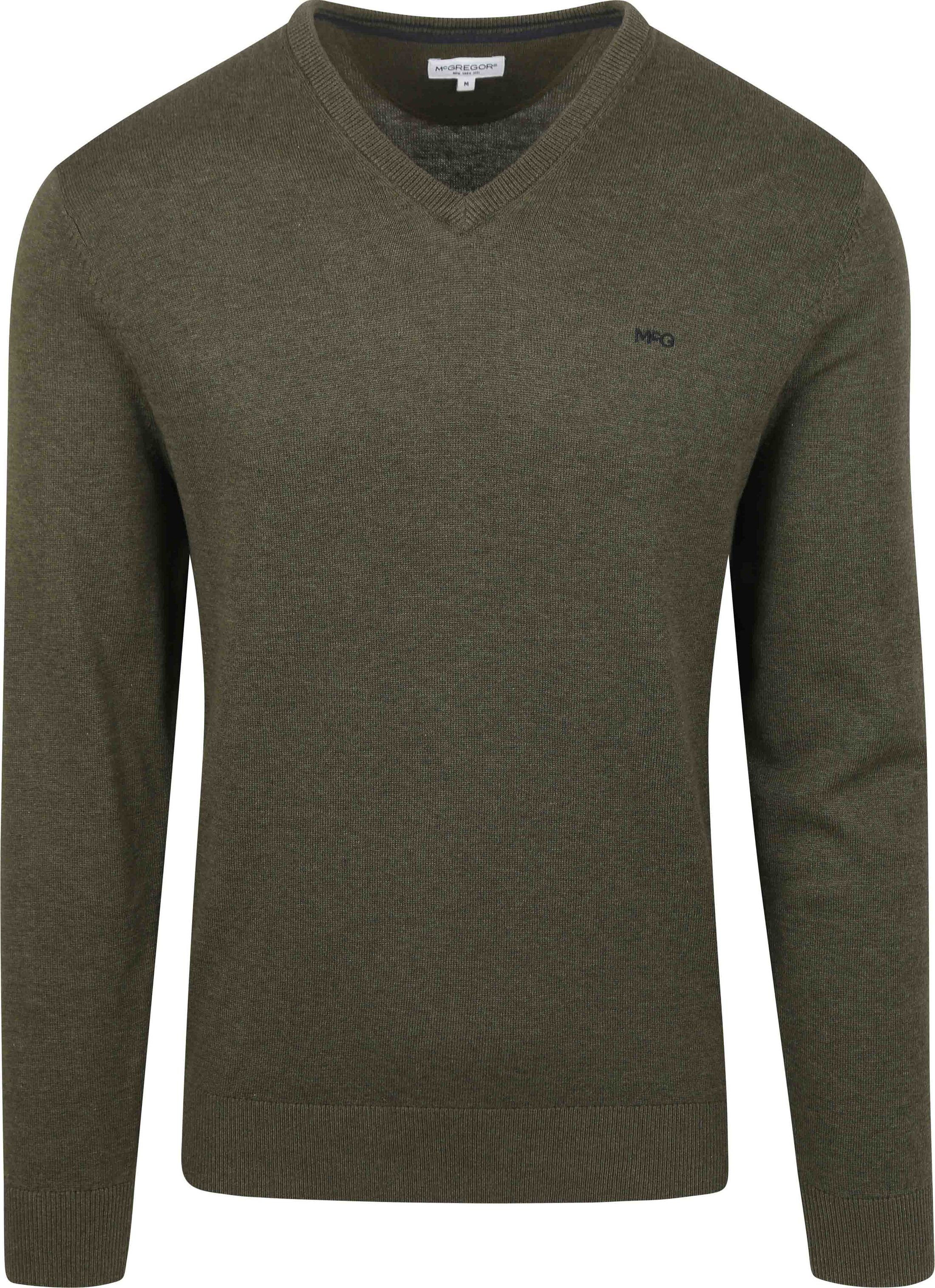 McGregor Tröja V-ringad Olivgrön MM251.1201.01-5100