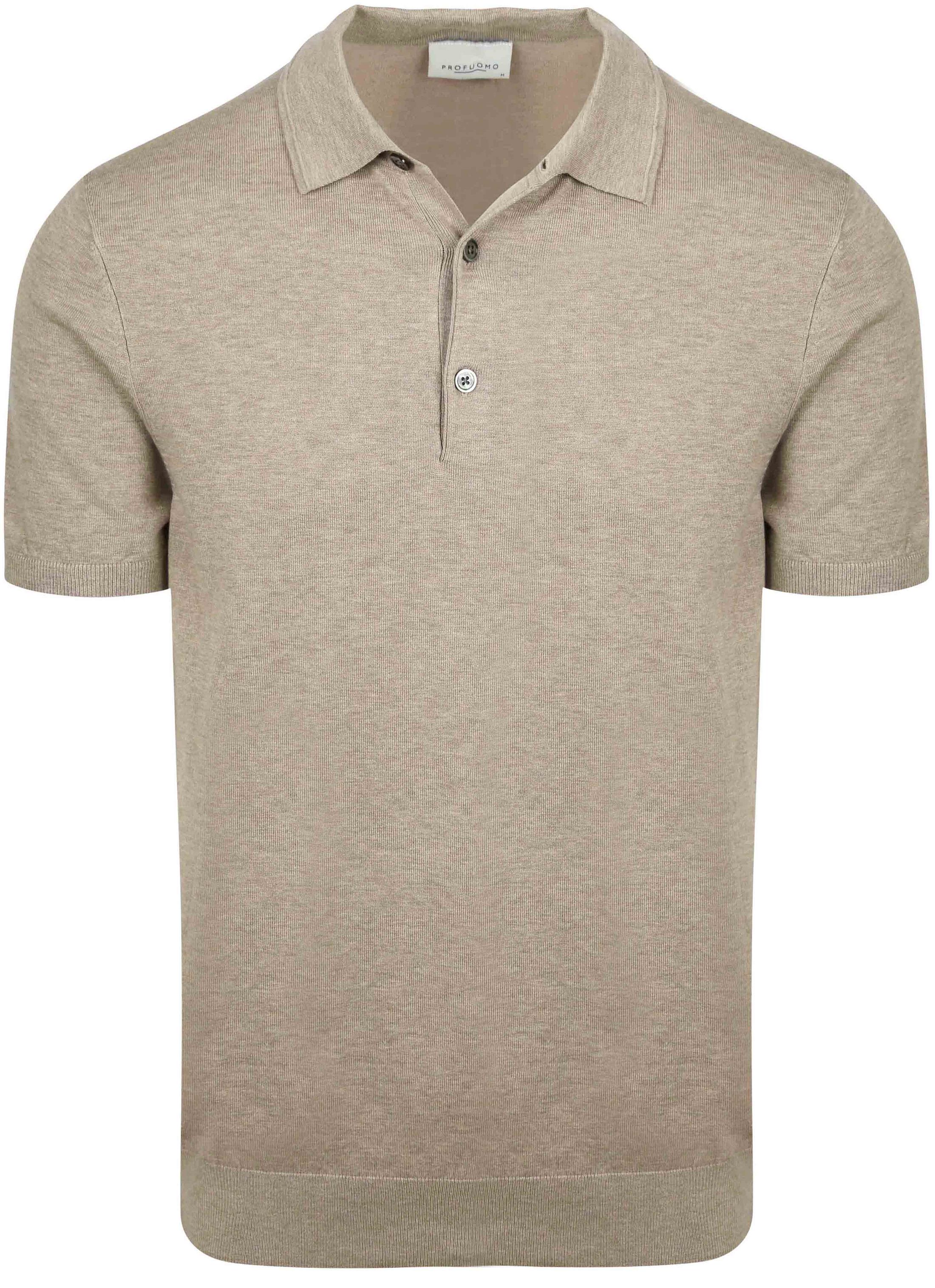 Profuomo Knitted Polo Shirt Beige order online | Suitable Lithuania