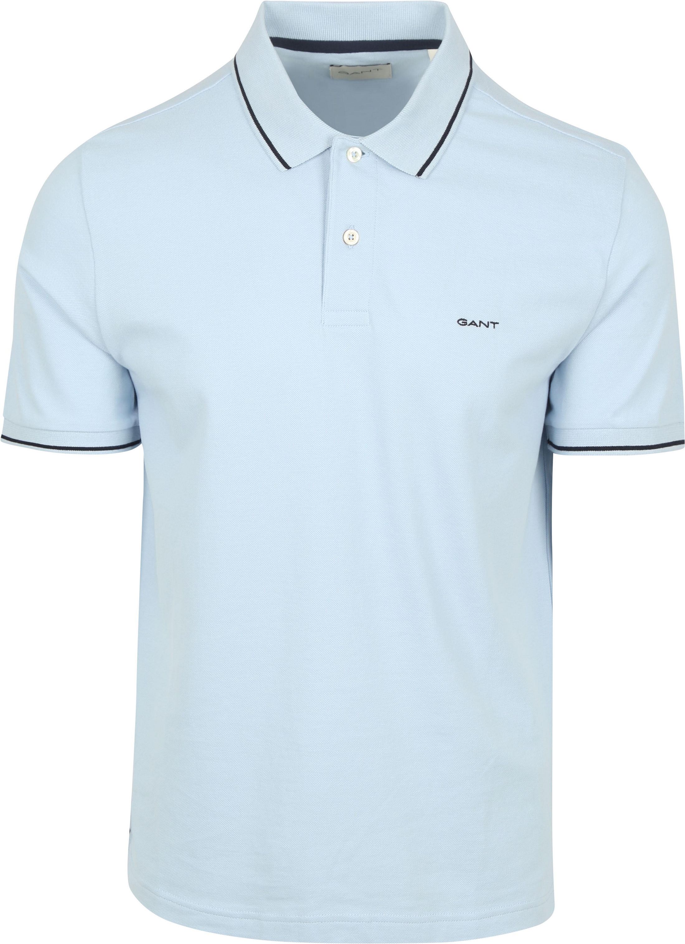 Gant Tipping Piqué Poloshirt Hellblau kaufen | 2062034-457 | Suitable