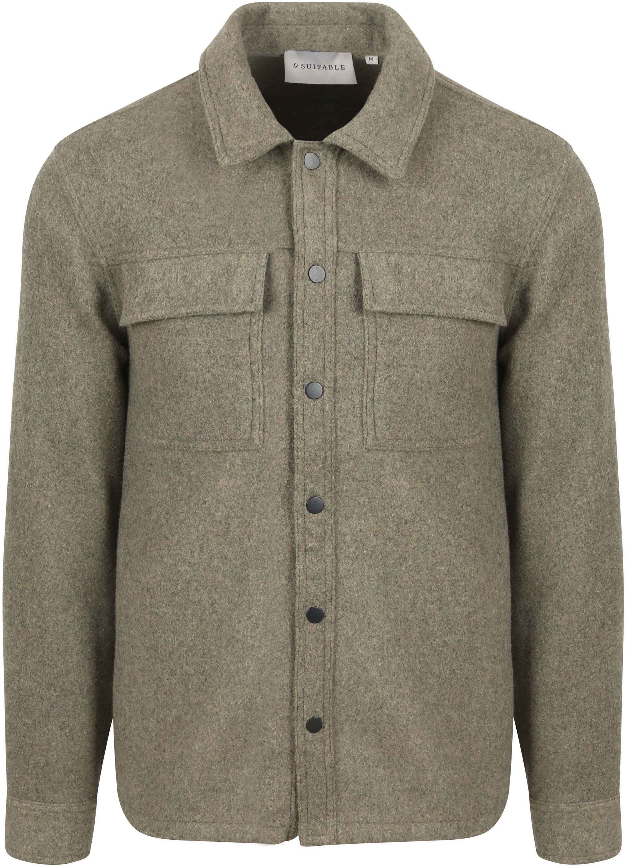 Suitable Overshirt Wool Blend Olivgrün OVSH-WM-STBL-24W02 kaufen | Suitable