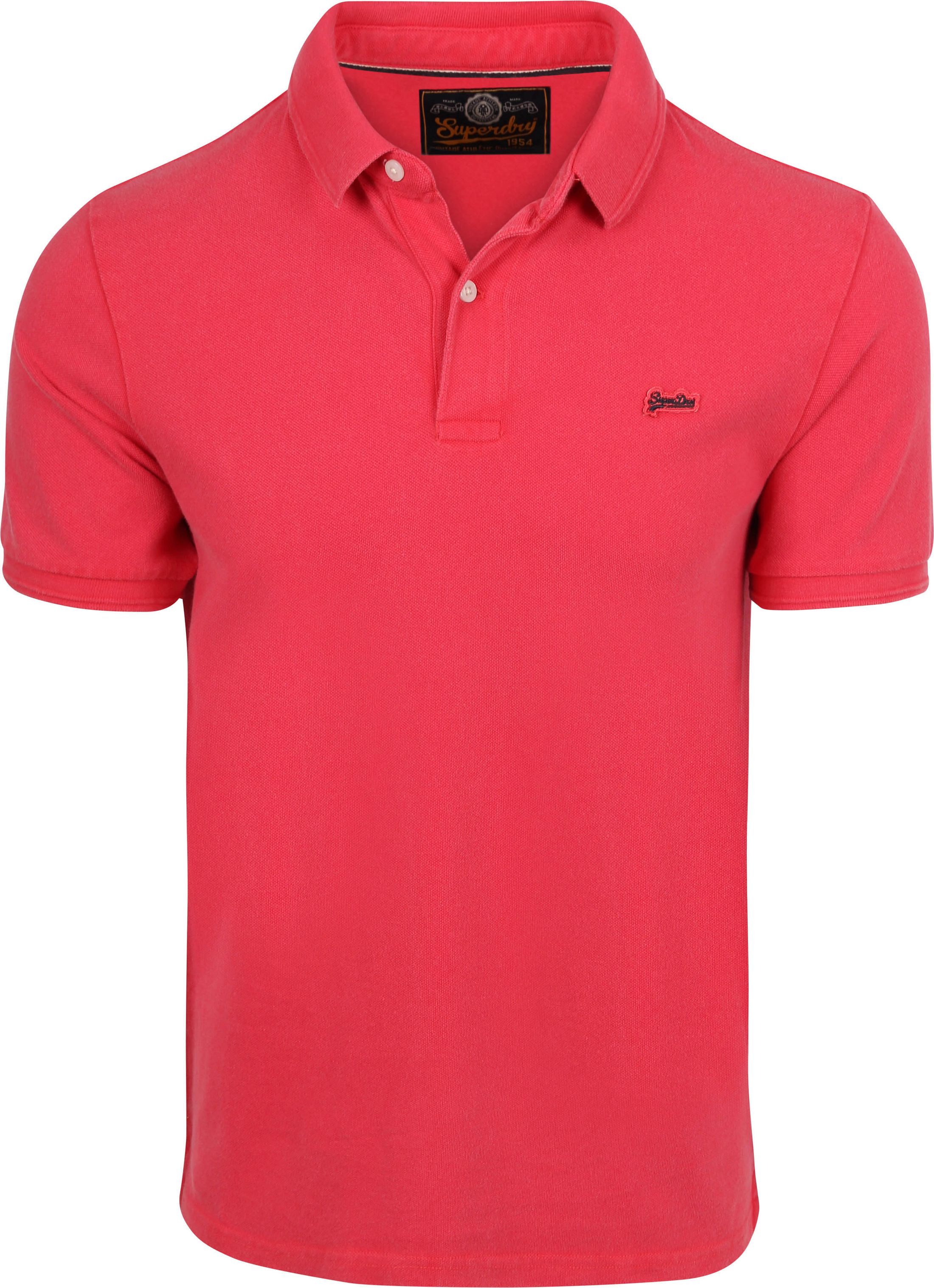 Superdry Piké Polo Klassisk Raspberry Rosa