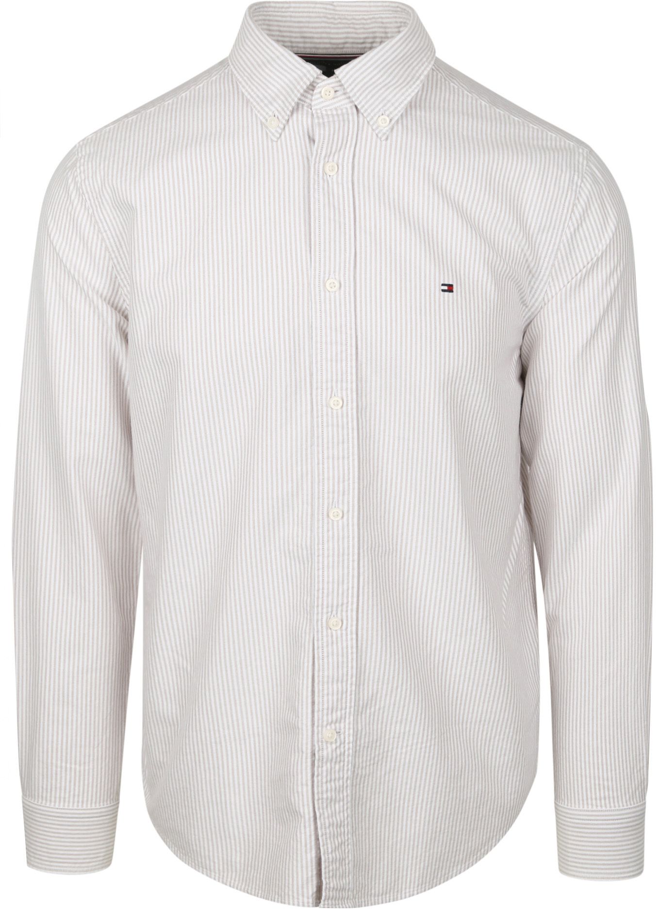 Tommy Hilfiger Oxford Skjorta Randig Beige MW0MW36238-0BJ