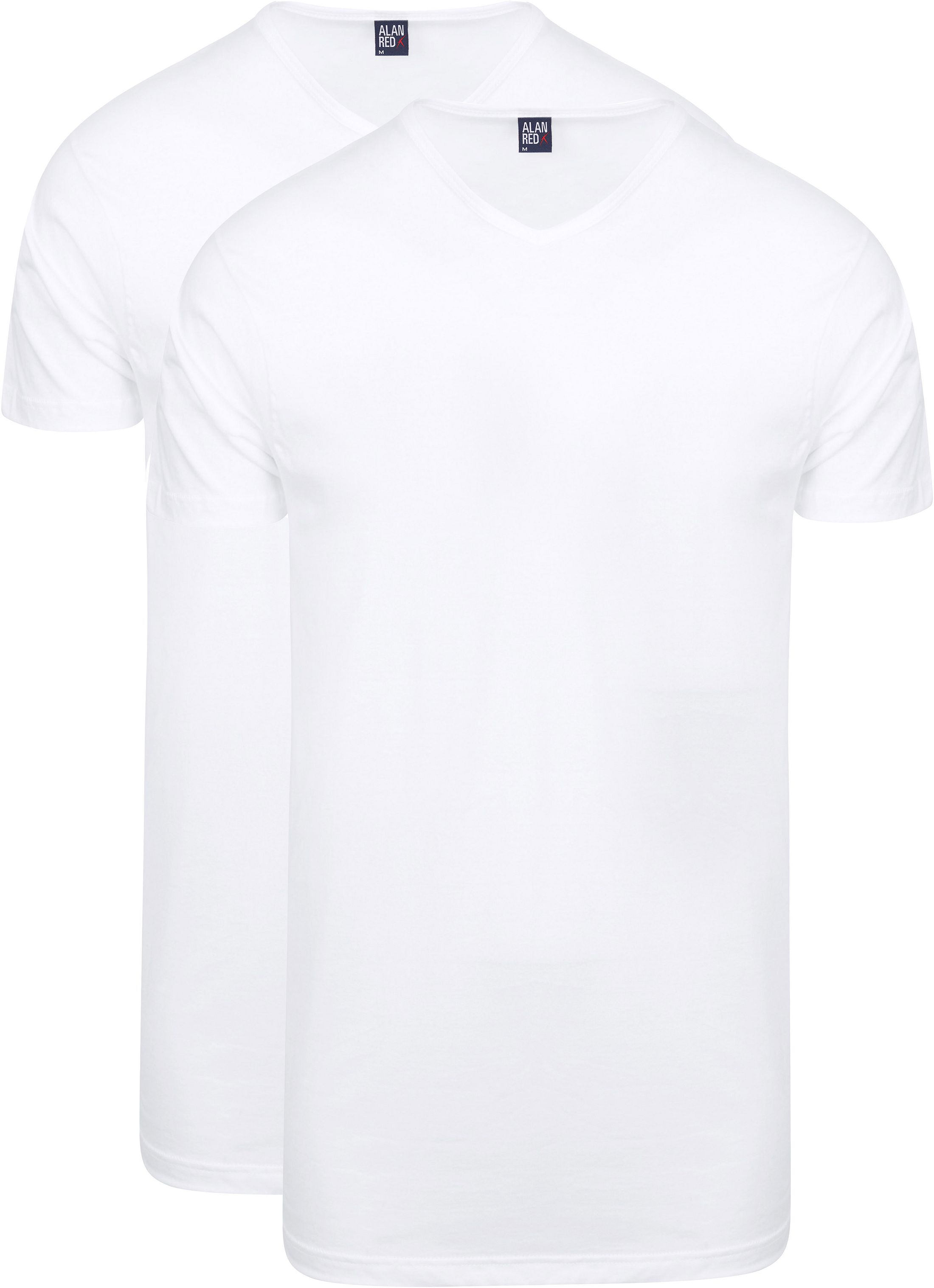 Alan Red Vermont Extra Långa T-Tröjor Vit (2-pack) 5671/2P/01 Vermont Long T-shirt White