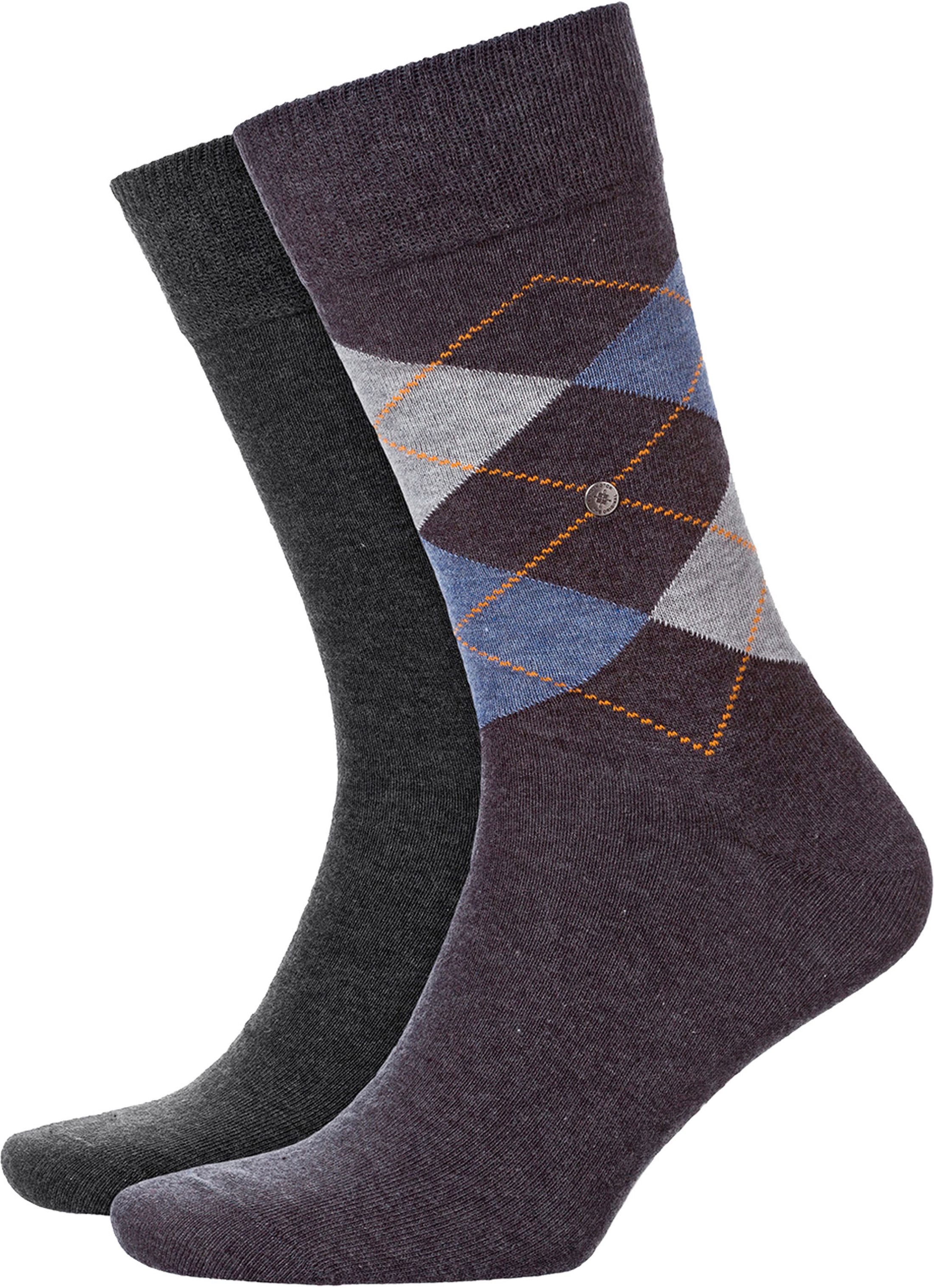 Burlington Chaussettes Everyday Lot de 2 Anthracite Mélangé 3081 21044-3081