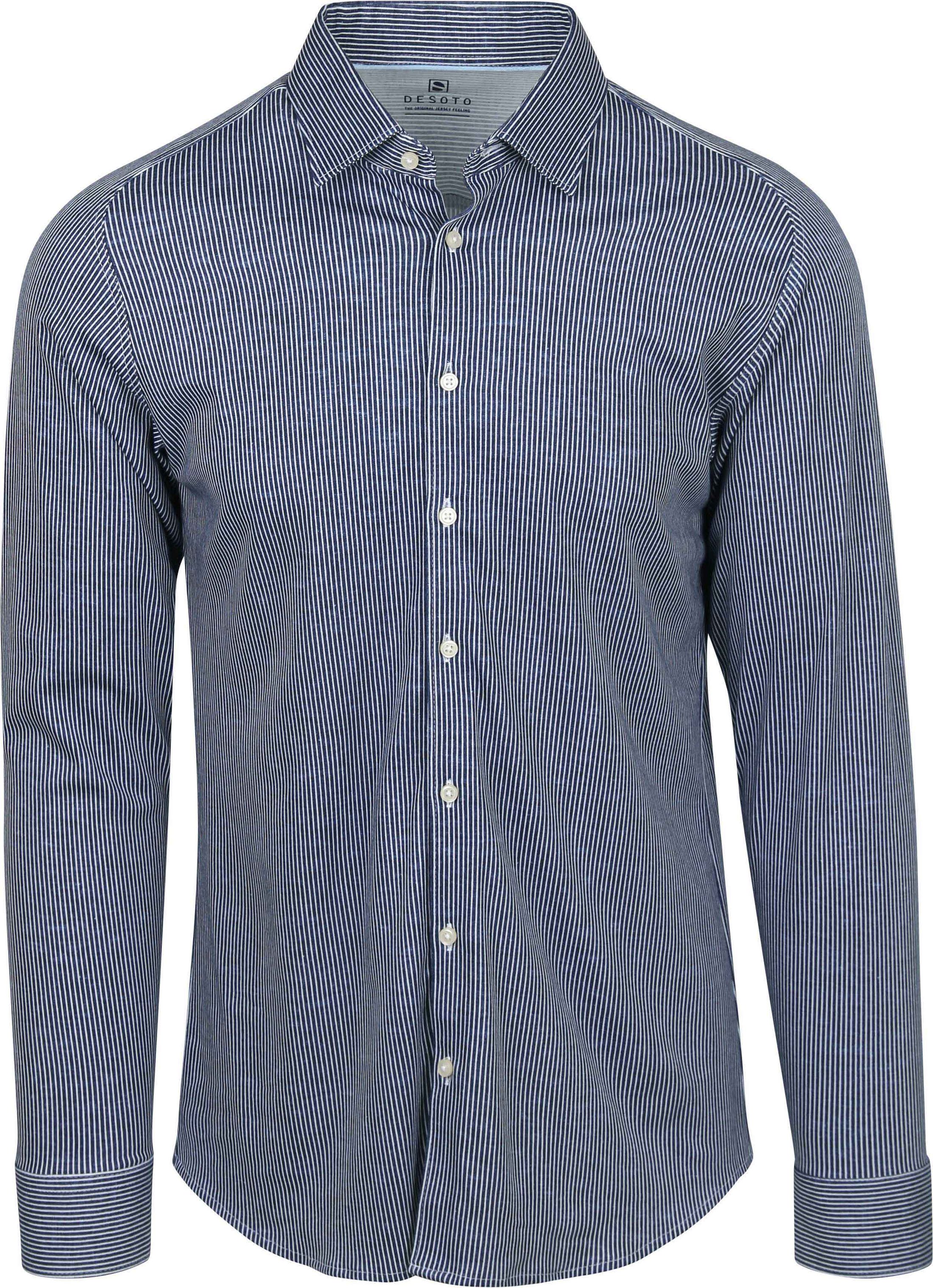 Desoto Kent-Hemden mit Streifen Weiß und Marineblau kaufen | Suitable