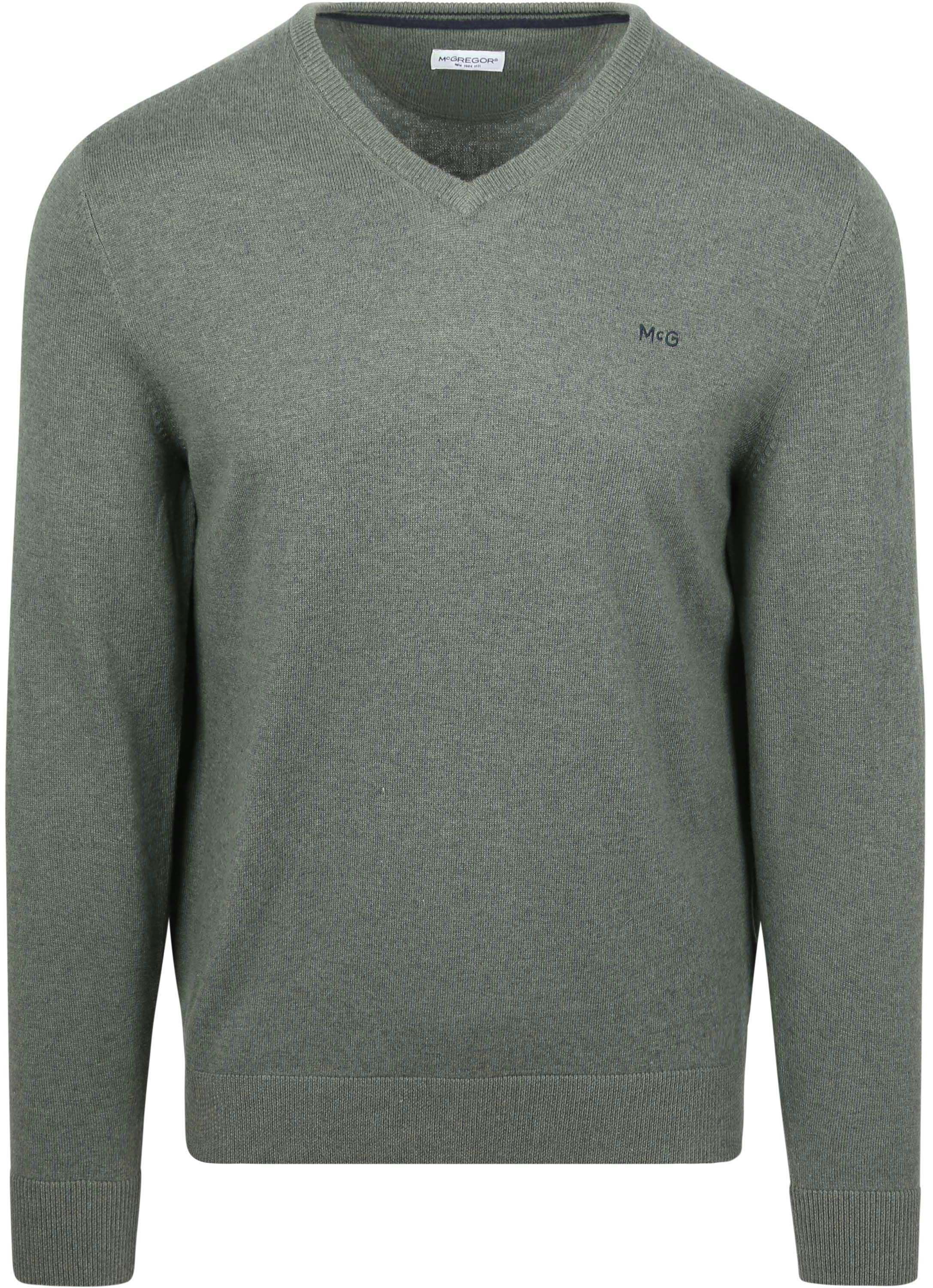 McGregor Pullover Merino Wool V-Neck Sage Green order online | MM999.1201.01-5108 | Suitable Italy