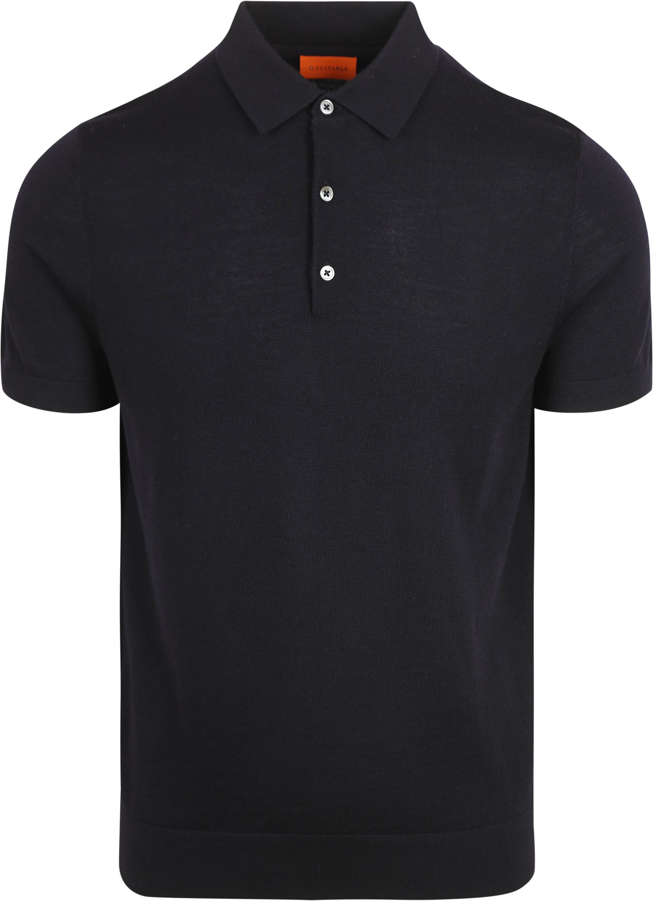 Suitable Polo Rishi Marinblå Merinoull PO-BU-MRI-25 Navy 51047