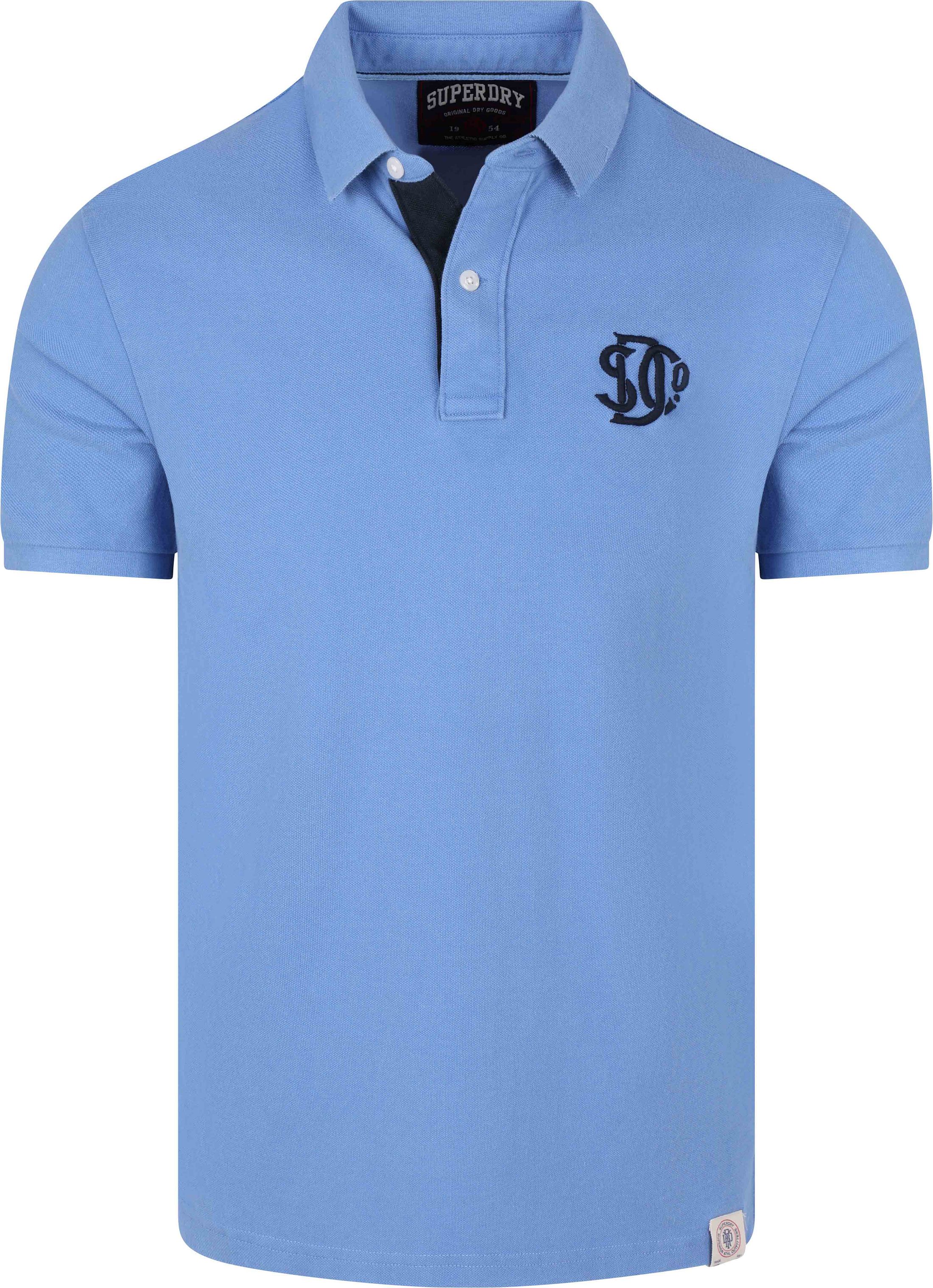 Superdry Polo Piqué Monogram Blauw M1110465A-KZM kopen | Suitable