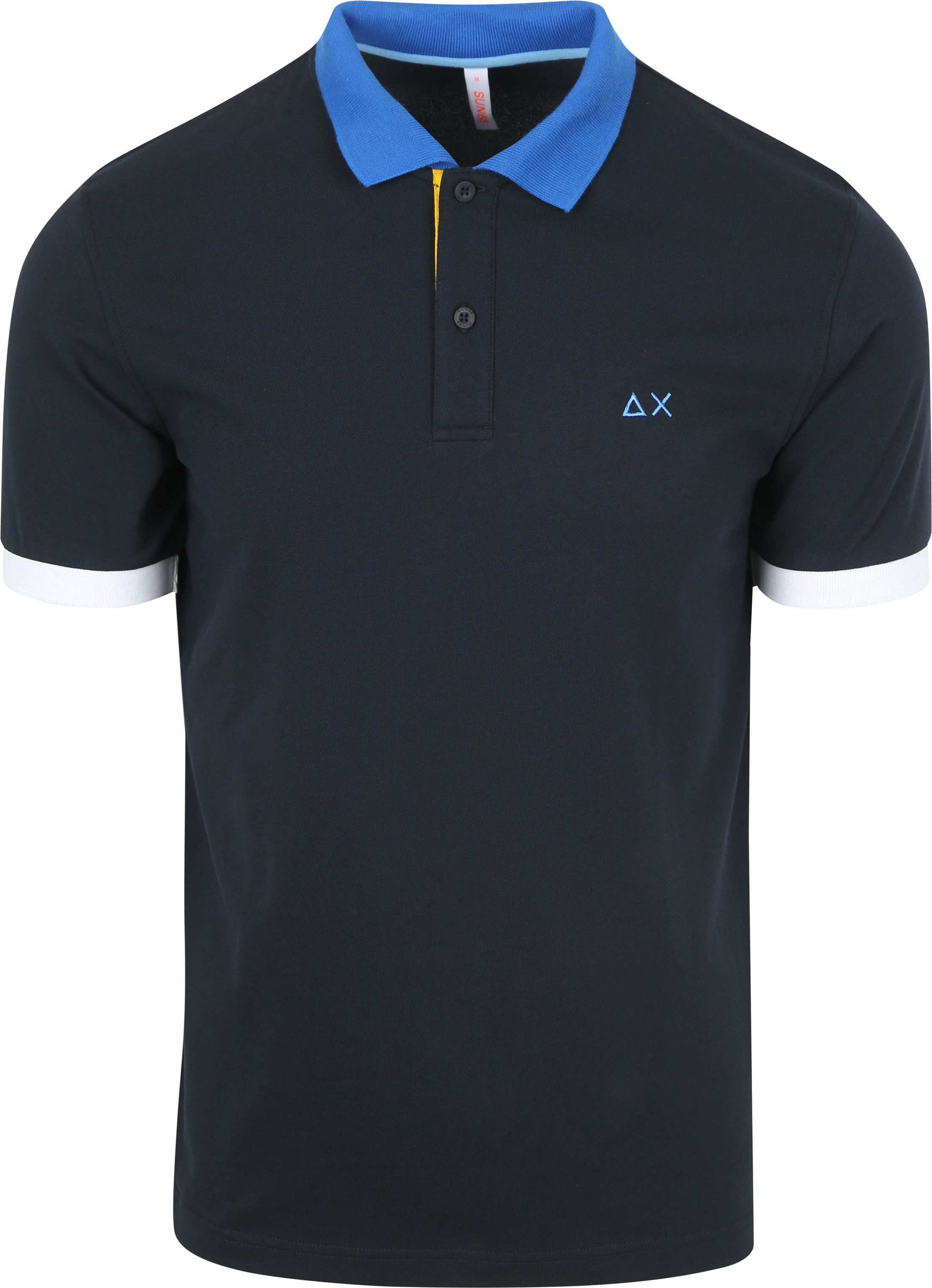 Sun68 Poloskjorte i Navy Blue A35116-07