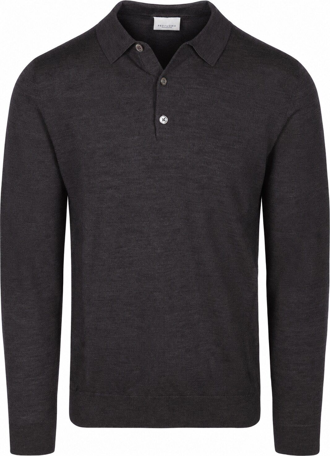Profuomo Longsleeve Poloshirt Merinowolle Dunkelbraun kaufen | PPXJ30029E-H2 | Suitable