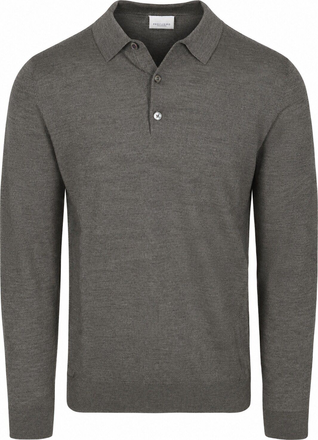 Profuomo Longsleeve Polo Shirt Merino Wool Green order online | PPXJ30029D-Z3 | Suitable Greece