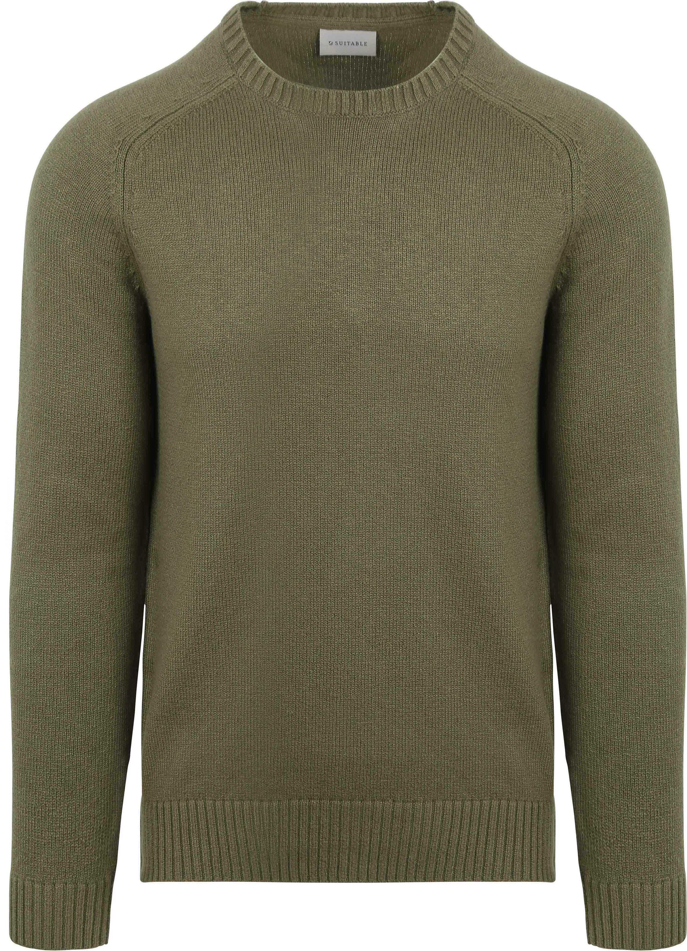 Suitable Pullover Rå Olivengrøn PU-O-RAW-25.01 FCD 39342 green
