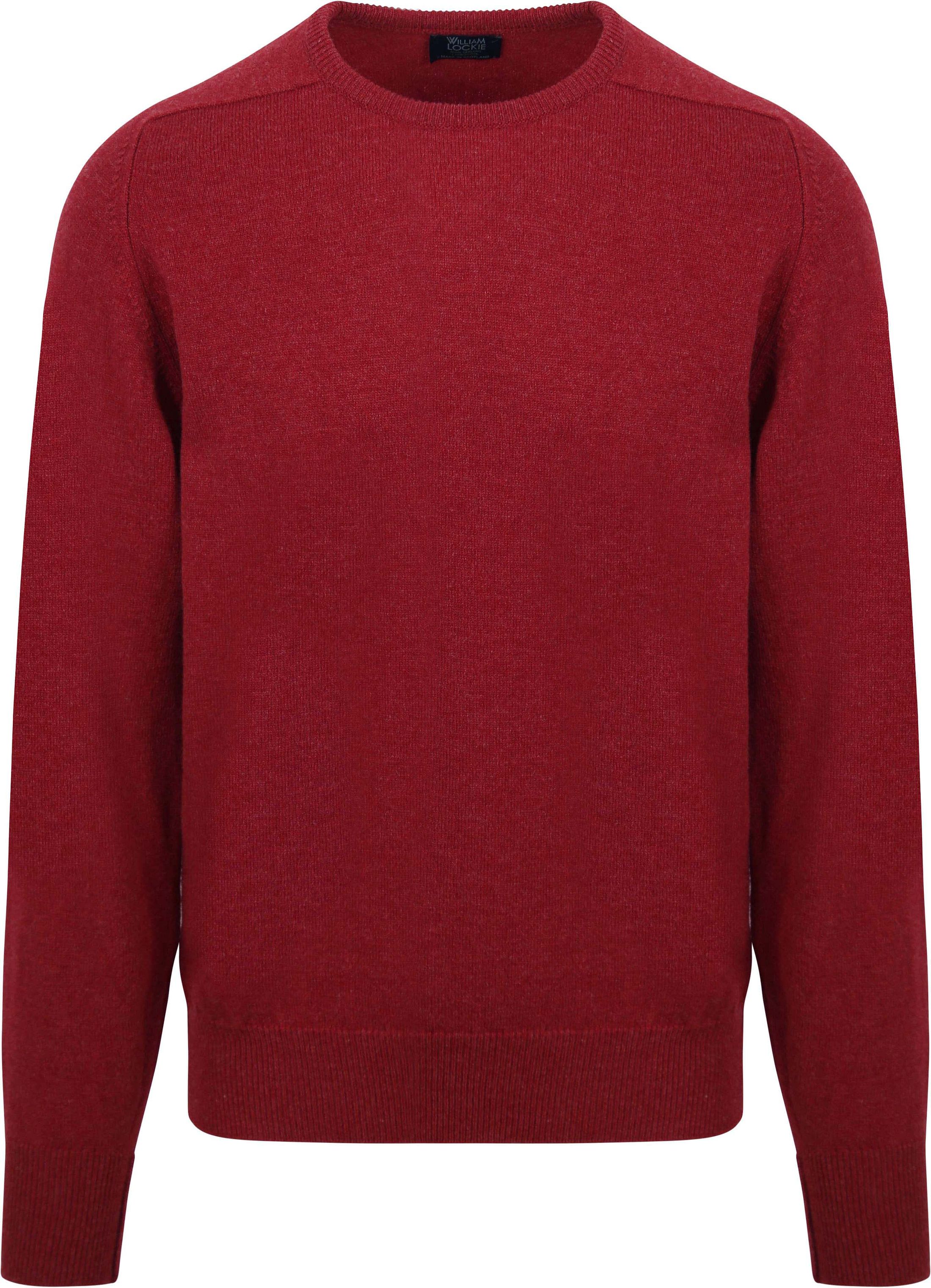 William Lockie tröja i lammull i Poppy Mellange 7097DF-40 Poppy Melange