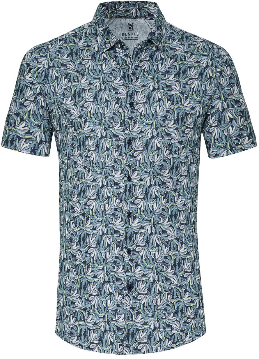 Desoto Short Sleeve Jersey Shirt Floral Print Blue order online | 73232-3-618 | Suitable Slovakia