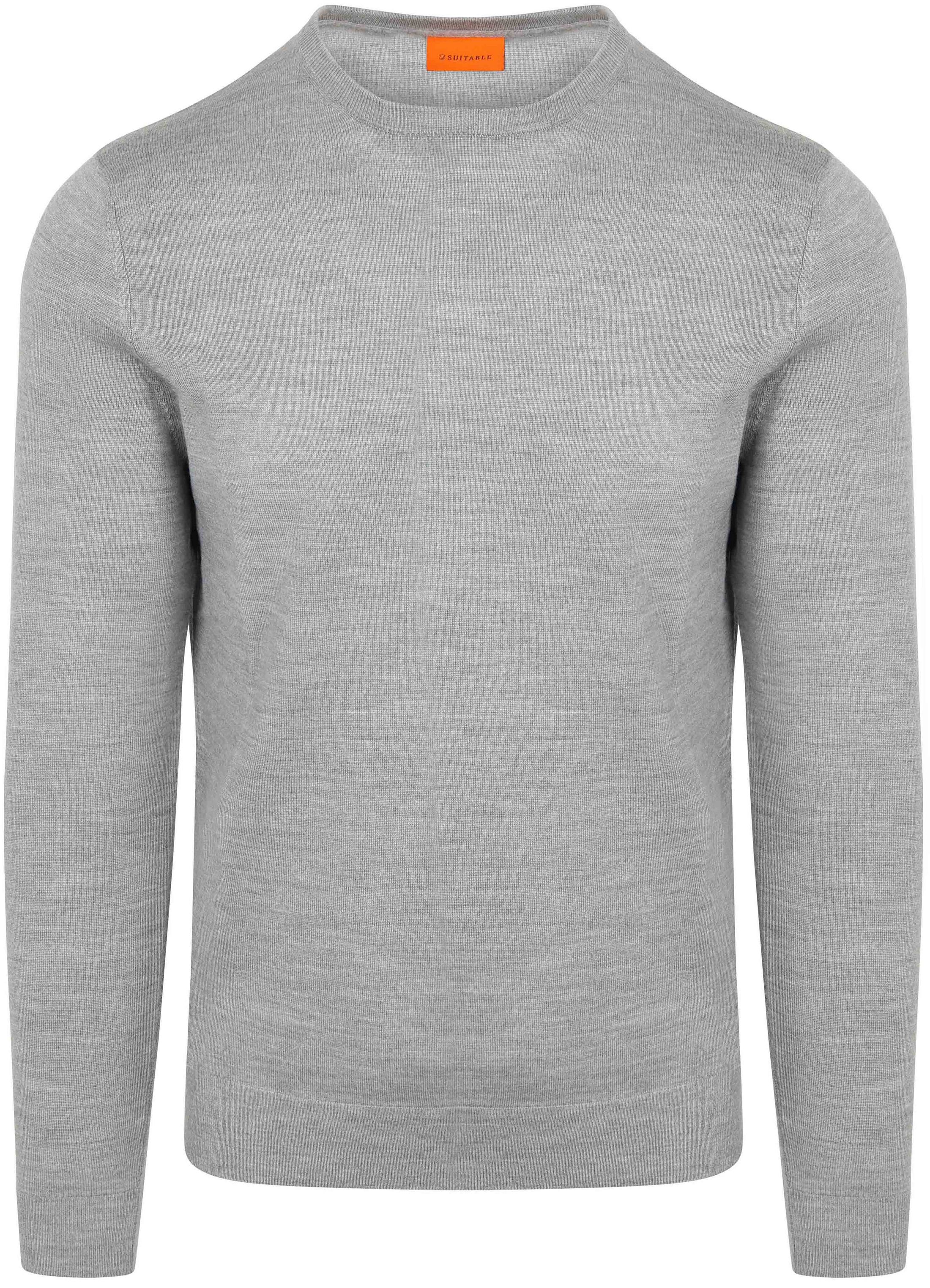 Køb Suitable Merino Pullover Mid Grå PU-MRI-O-26-MG | Suitable
