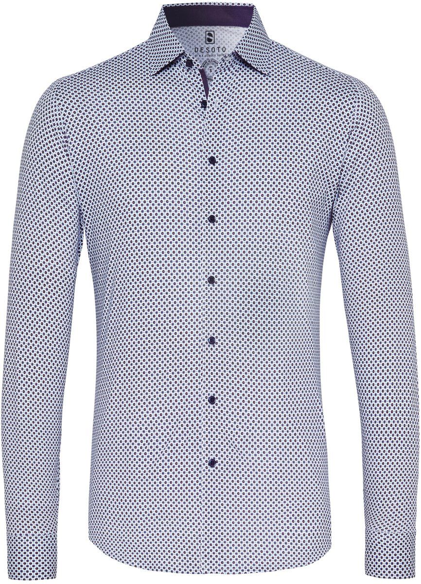 Desoto Skjorta Tryck Blå 98028-3-130