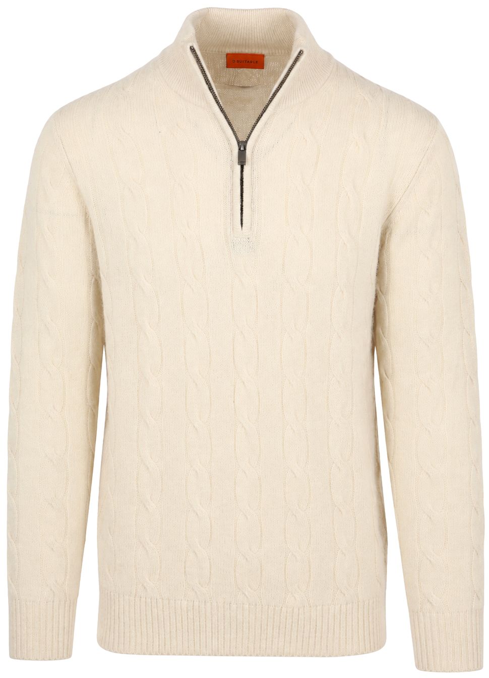 Steppin' Out Lau Pull Merino Half Zip Cable Ecru order online | Suitable Finland