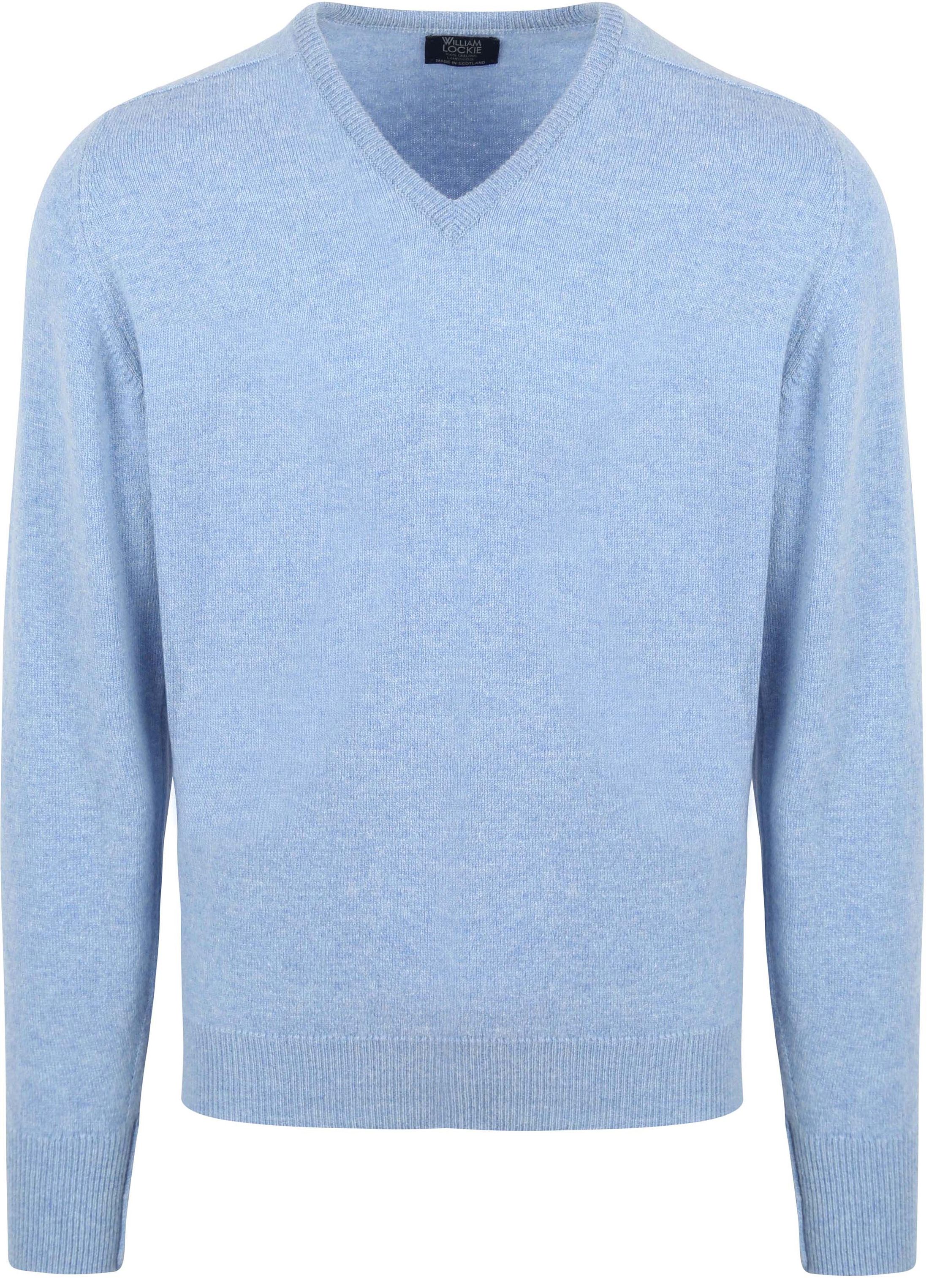 William Lockie Pull Col-V Agneline Bleu Clair commander en ligne | 7092DF-82 Glacier | Suitable Luxembourg