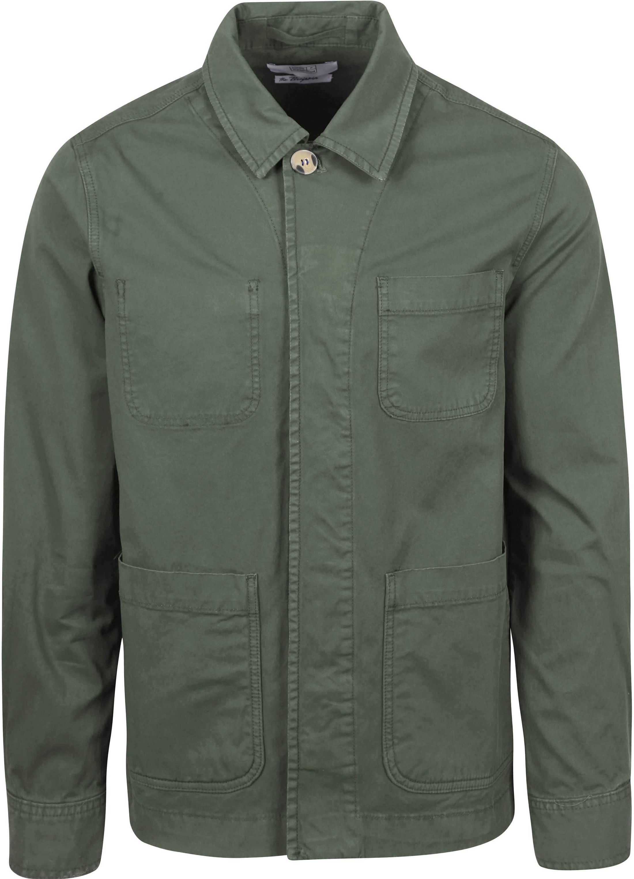 King Essentials The Benjamin Overshirt Olivgrön KM111080011-G025T