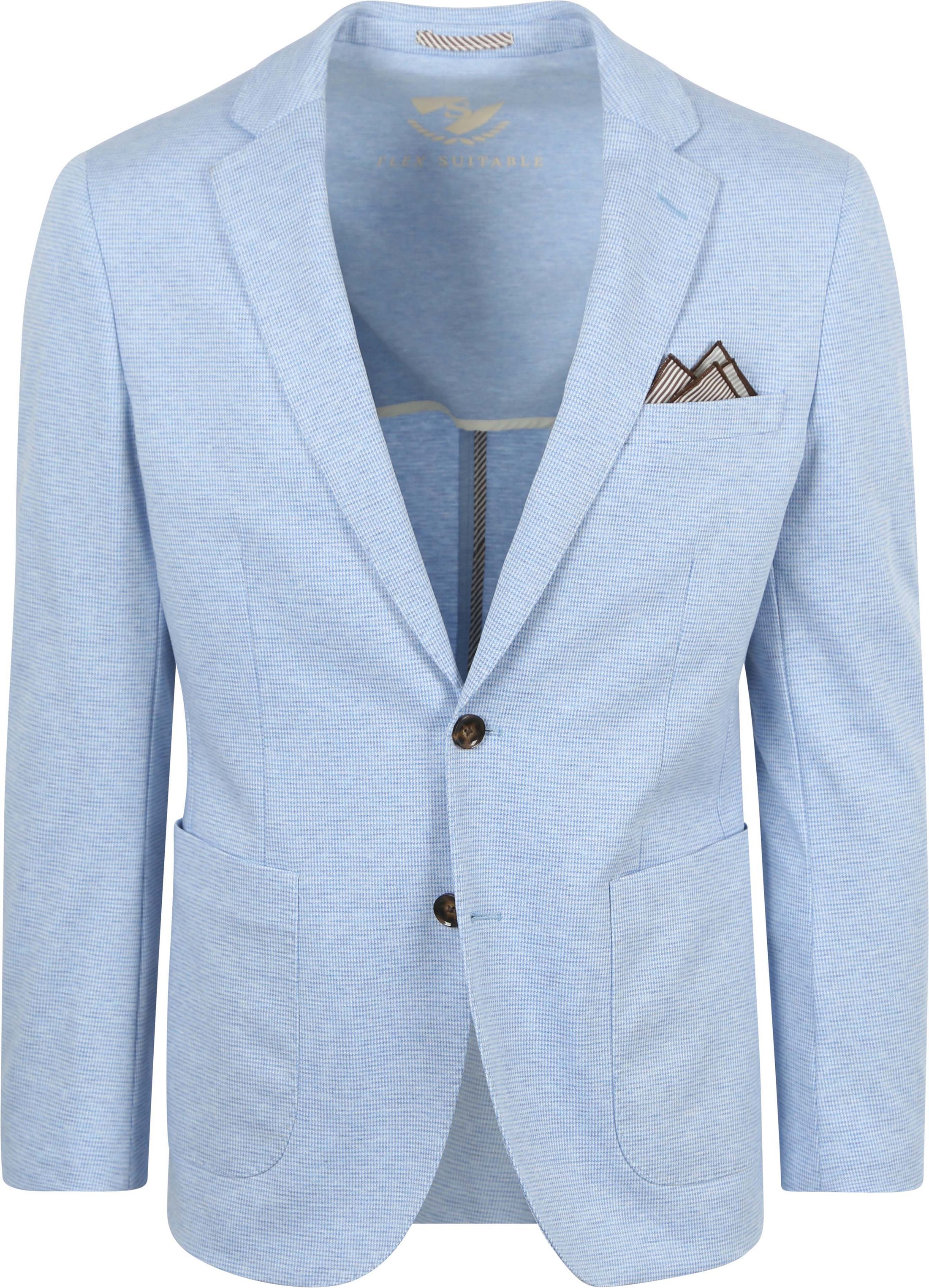 Suitable Blazer Face Print Lysblå Blå Lyseblå Størrelse 48