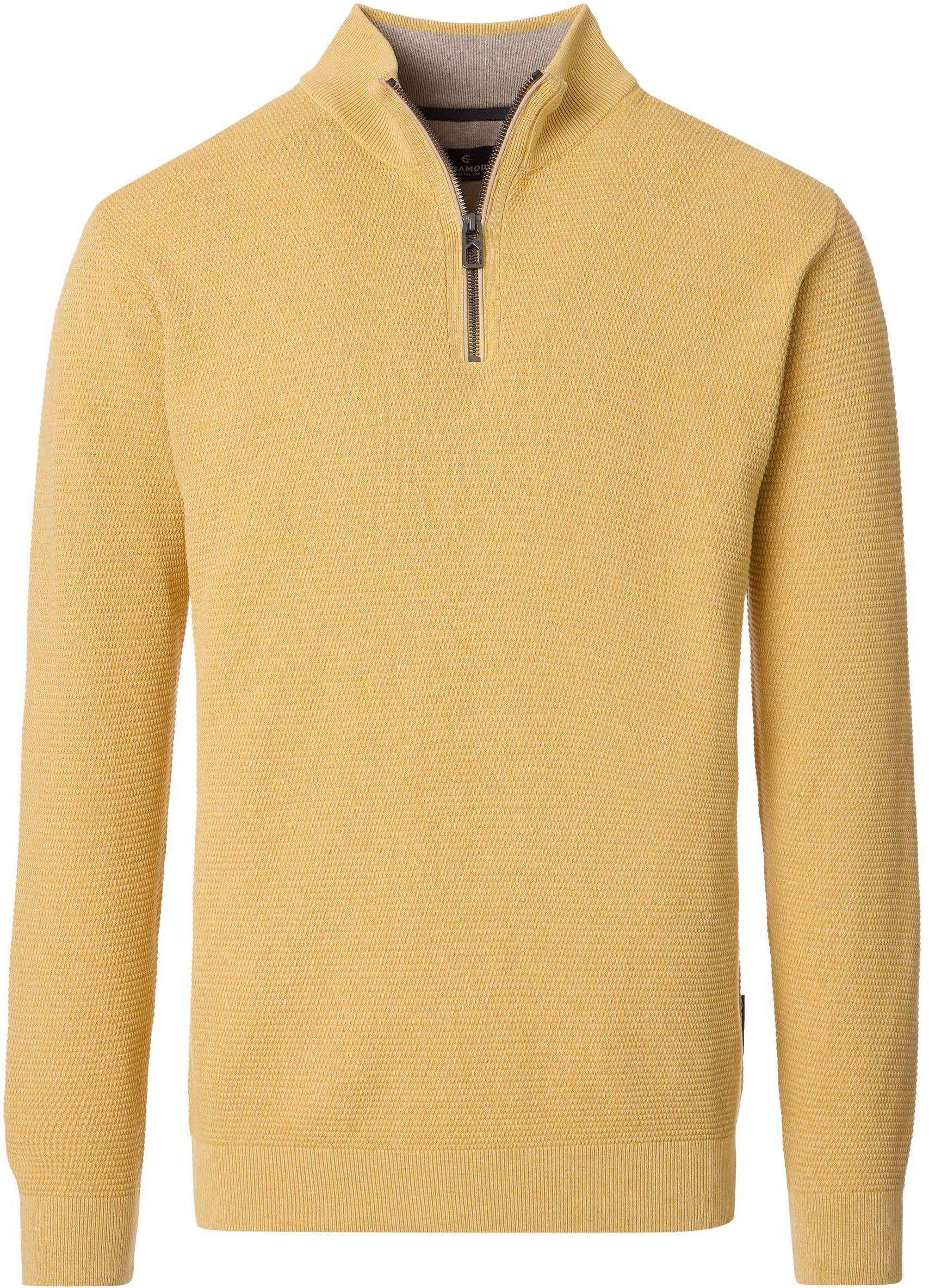 Casa Moda Halfzip Pullover Structure Melange Yellow 454479000-554 order online | Suitable
