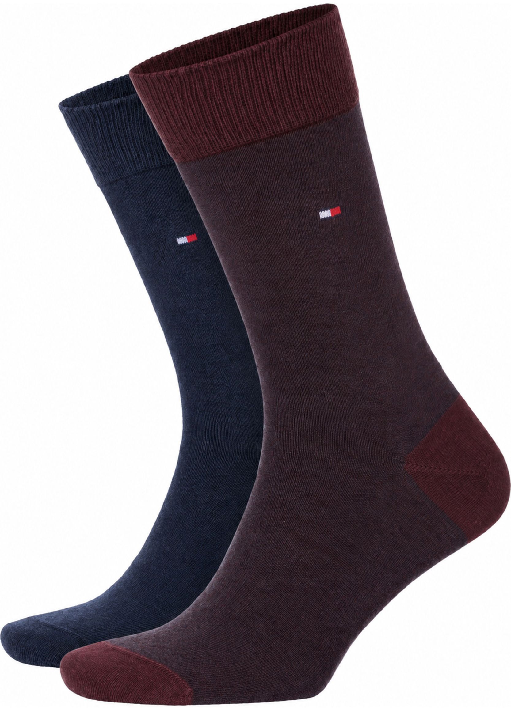Tommy Hilfiger 2-pack Socks Birdseye Navy Burgundy order online | 701226104-031 | Suitable Finland