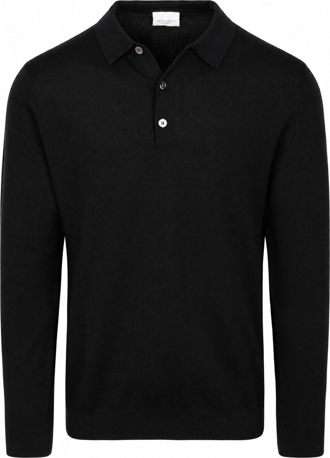 Profuomo Longsleeve Poloshirt Merinowolle Schwarz kaufen | PPXJ30029B-A | Suitable