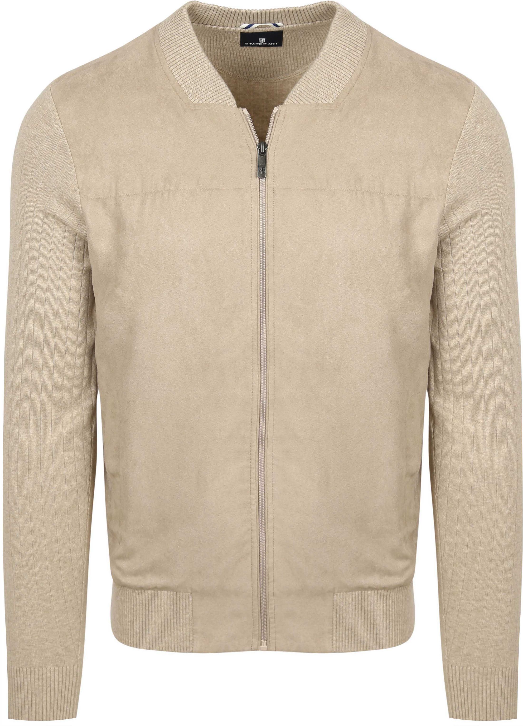 State Of Art Strickjacke Zip Bomber Beige 16116066-1600 kaufen | Suitable