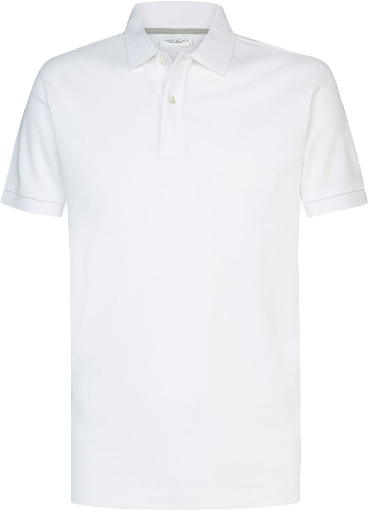 Profuomo Piqué Poloshirt Hvid PPWD10019A-2