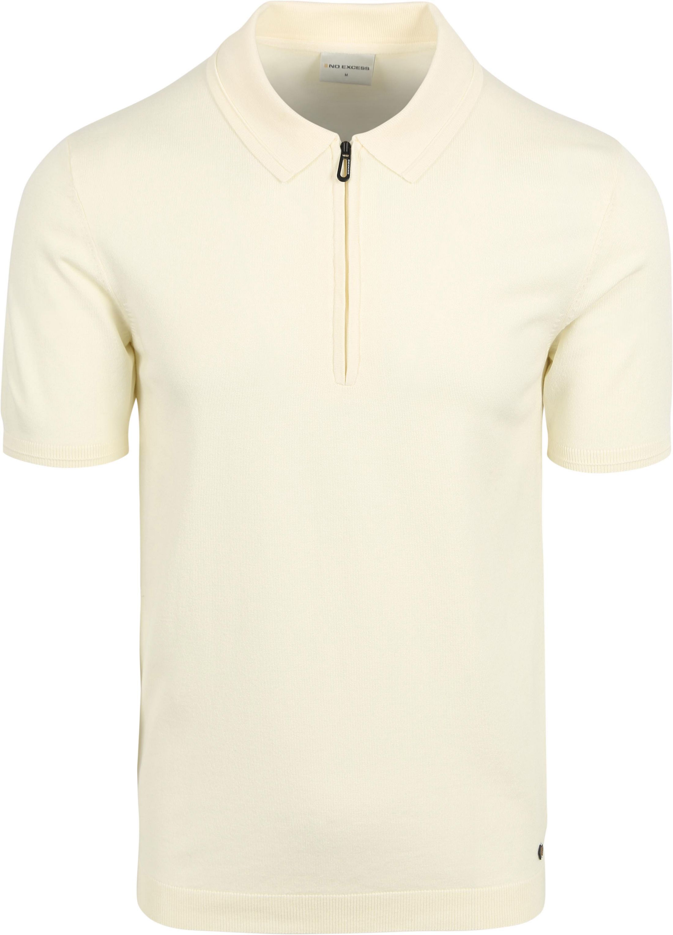 No Excess Half Zip Poloshirt Off White 27210352-011