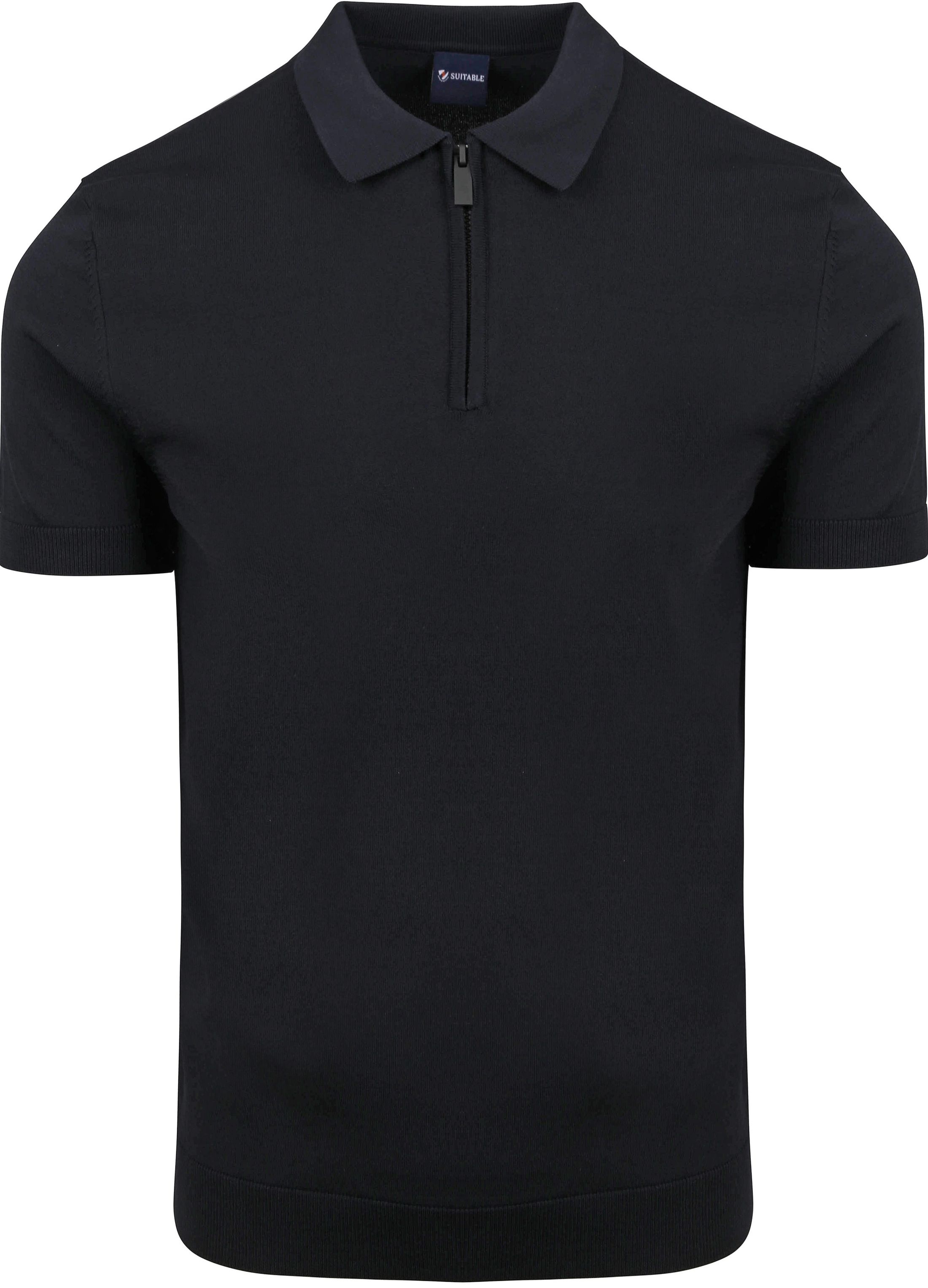 Passerende Half Zip Polo i Marineblå SPE23108DA31ST-290 navy