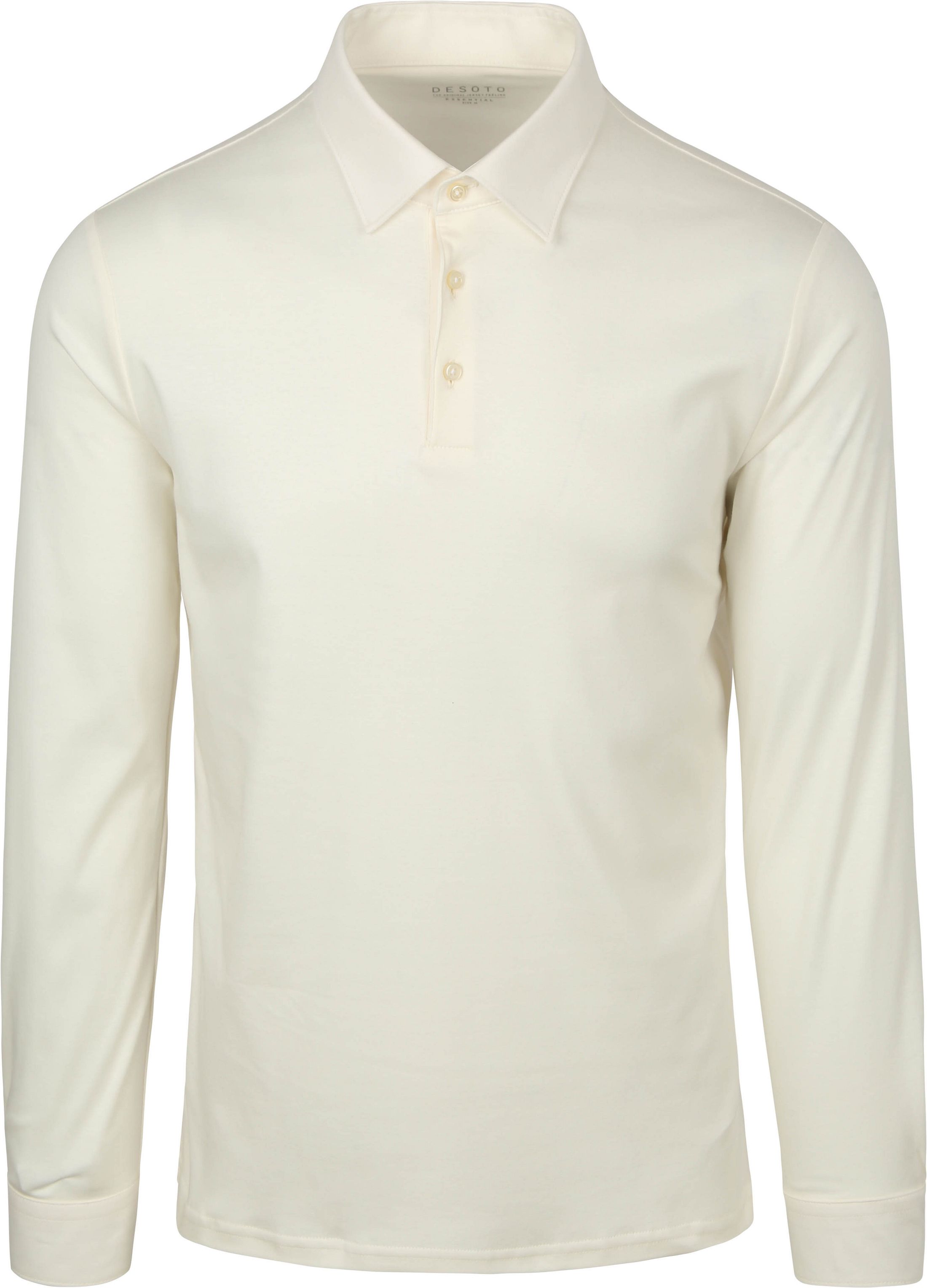 Desoto Longsleeve Poloshirt Essential Off White 21018-3-003 order online | Suitable