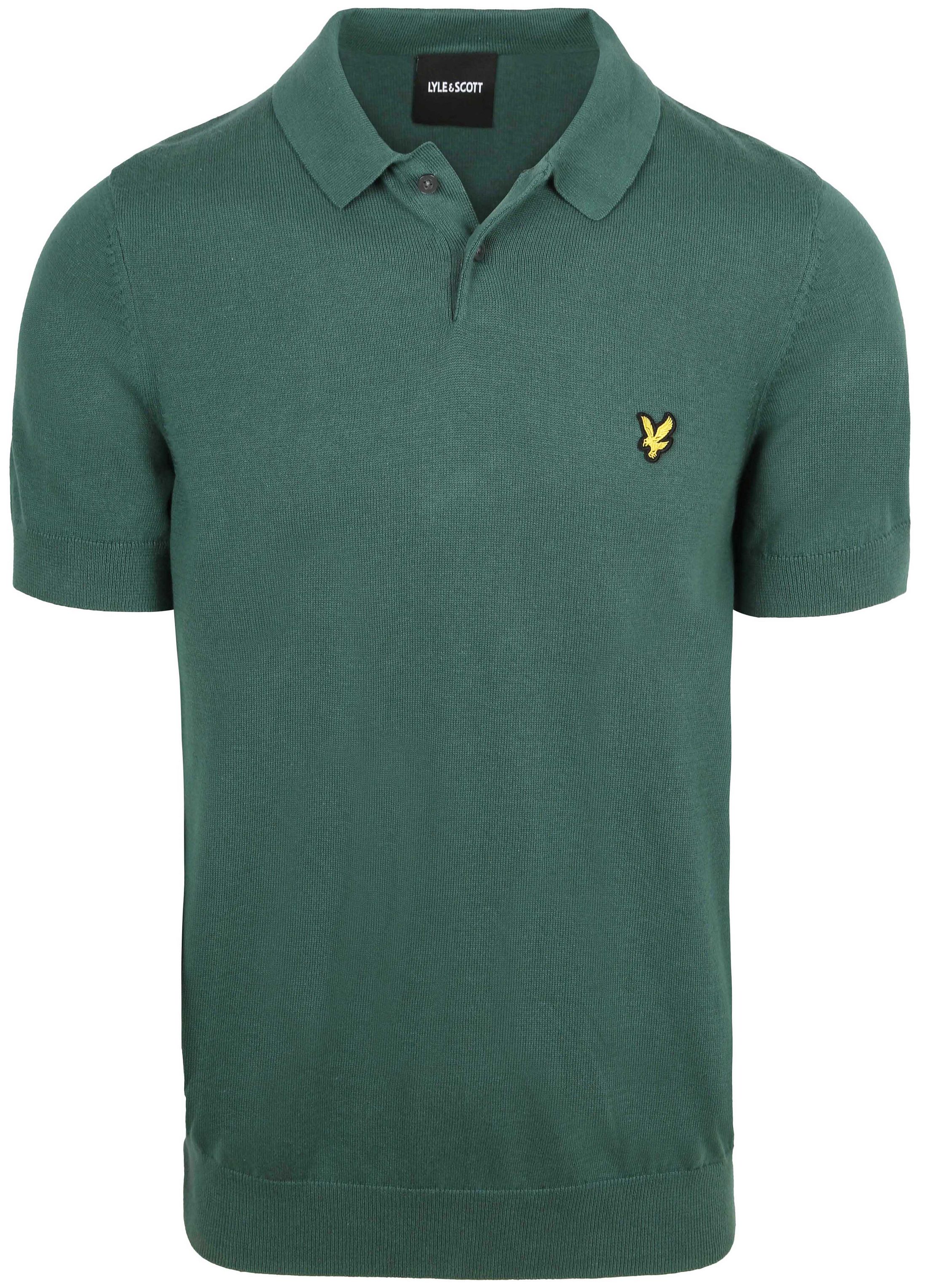 Lyle & Scott Knitted Polo Shirt Green KN2412V-W130 order online | Suitable