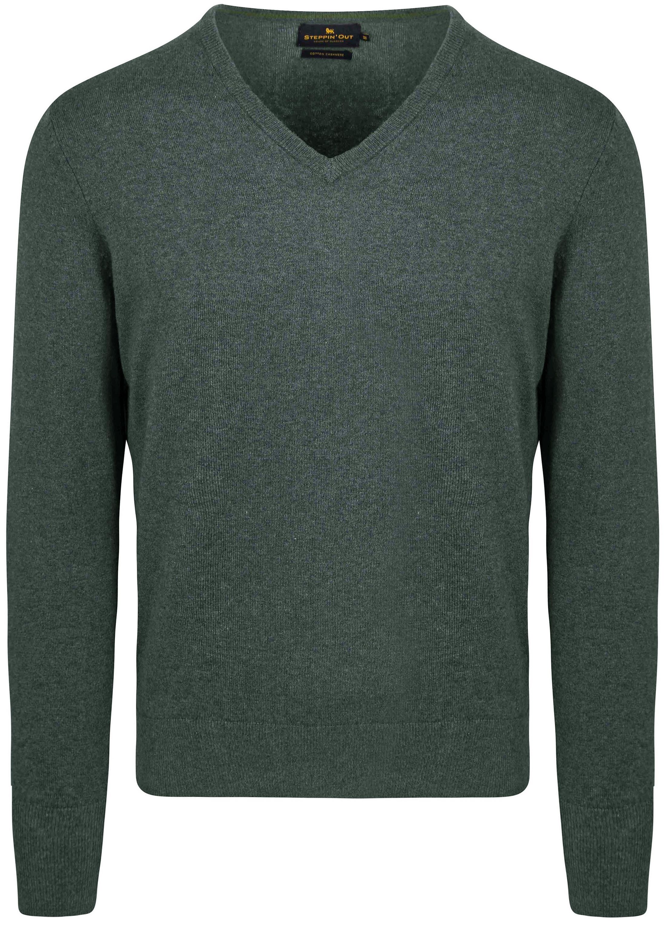Steppin' Out Cotton-Cashmere Pullover mit V-Ausschnitt in Dunkelgrün SM1201.0001-5003 kaufen | Suitable