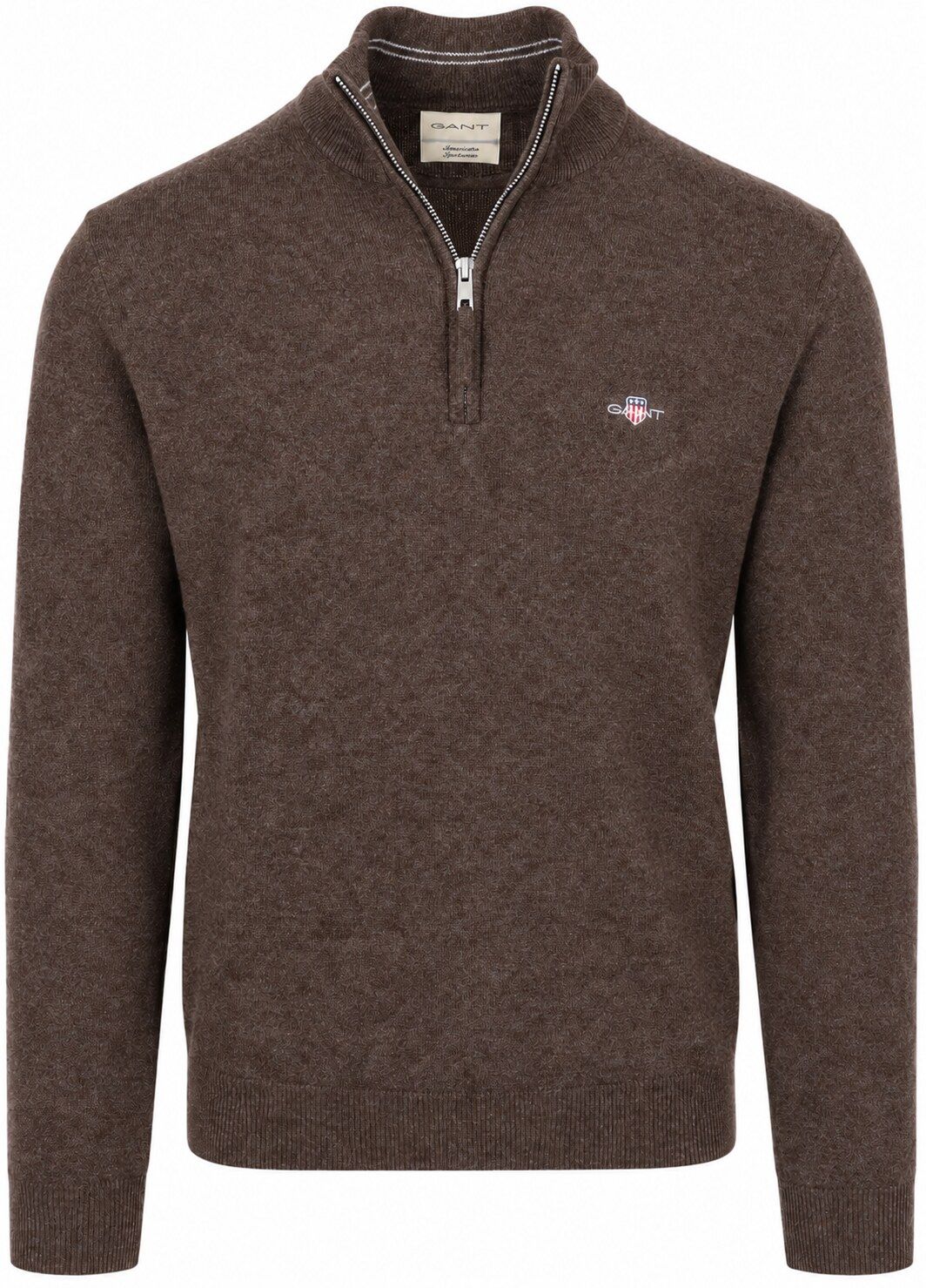 Gant Halfzip Lambswool Sweater Brown order online | 87313-280 | Suitable Italy