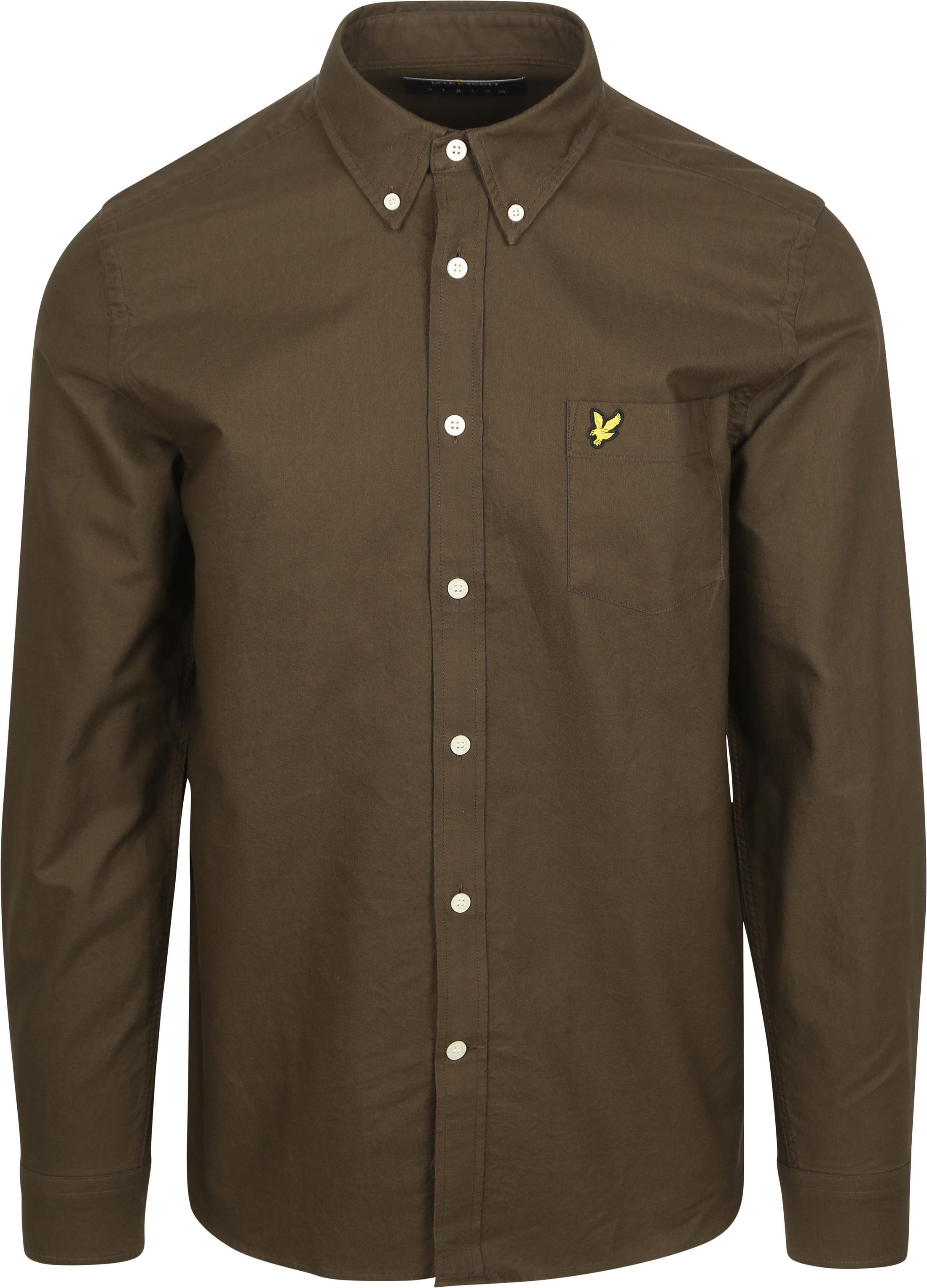Lyle & Scott Shirt Plain Oxford Olive kaufen | LW2112V-W485 | Suitable