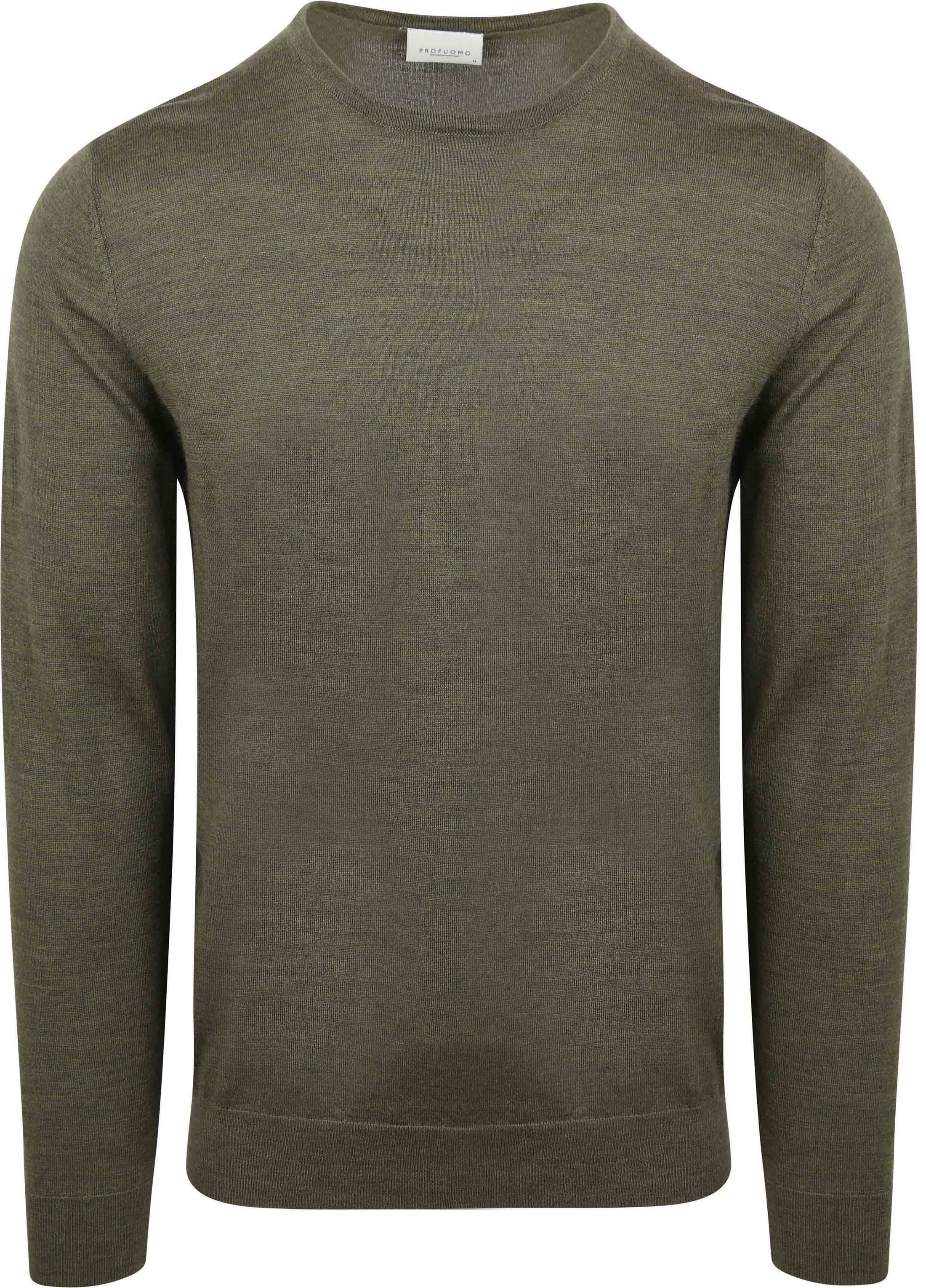 Køb Profuomo Merinould Trøje Olive PPWJ30001A-Z3 | Suitable