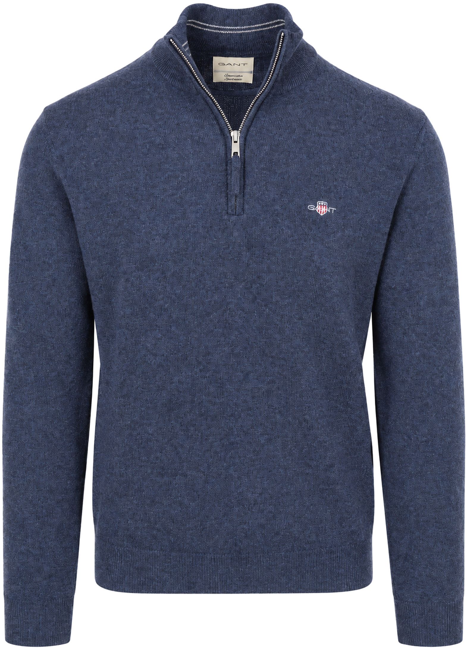 Gant Halfzip Lamswol Trui Donkerblauw 87313-480 kopen | Suitable