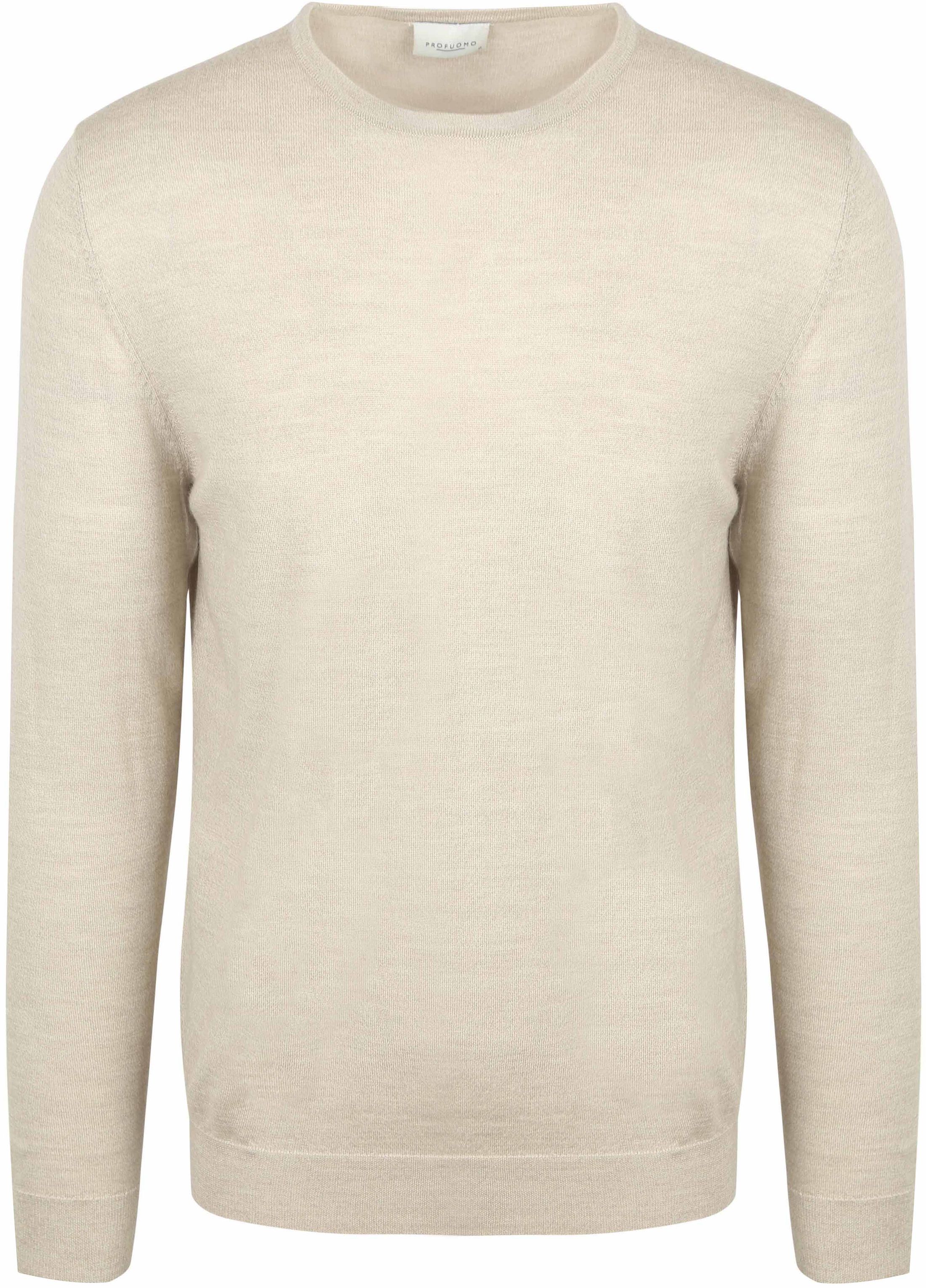 Profuomo Tröja i Beige Merinoull PP2J00011D-F