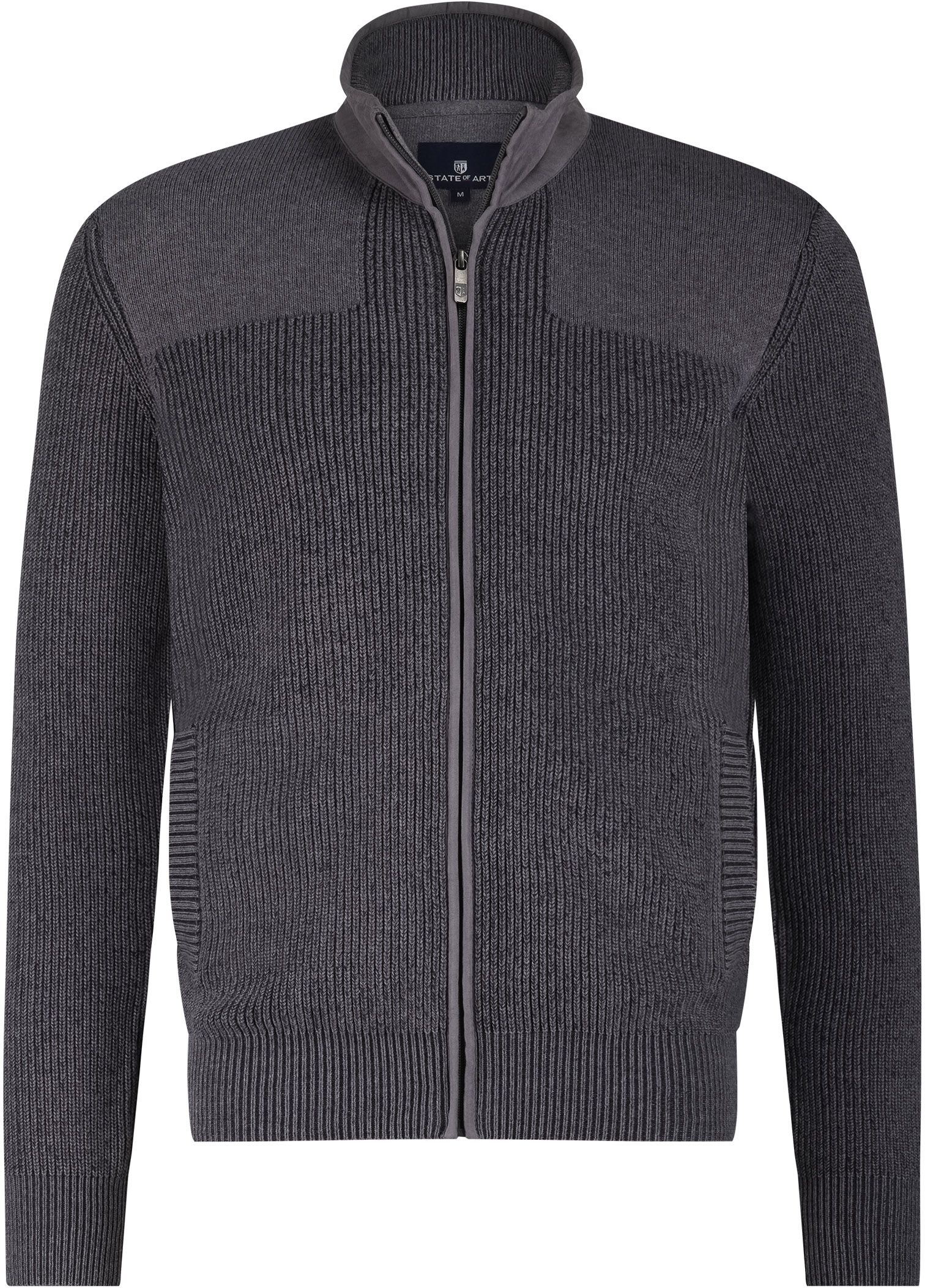 State Of Art Cardigan Structure Contrast Anthracite commander en ligne | 16125118-9598 | Suitable Luxembourg