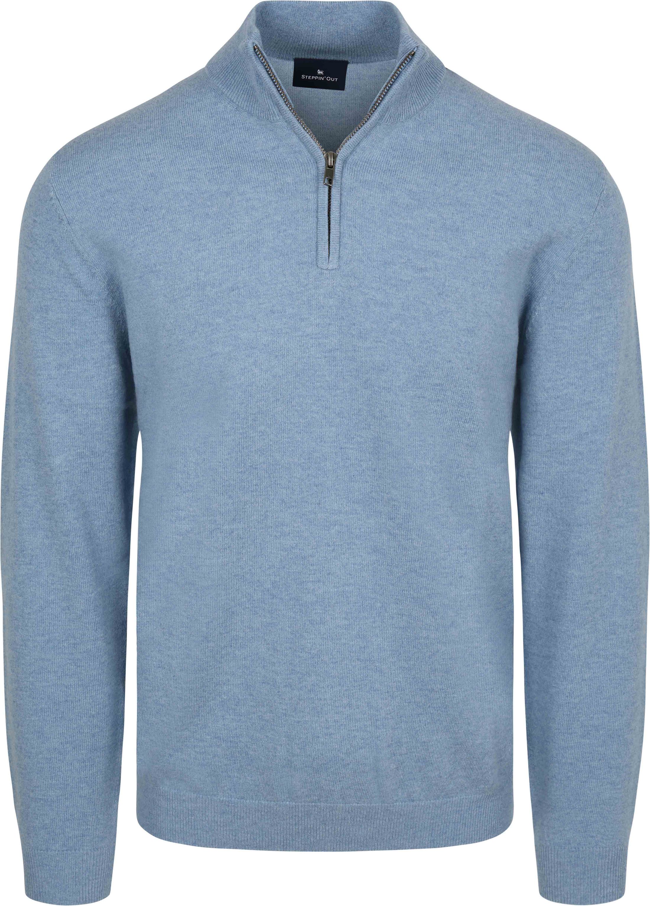 Steppin' Out Half Zip Pullover Merino Wool Light Blue order online | Suitable Lithuania