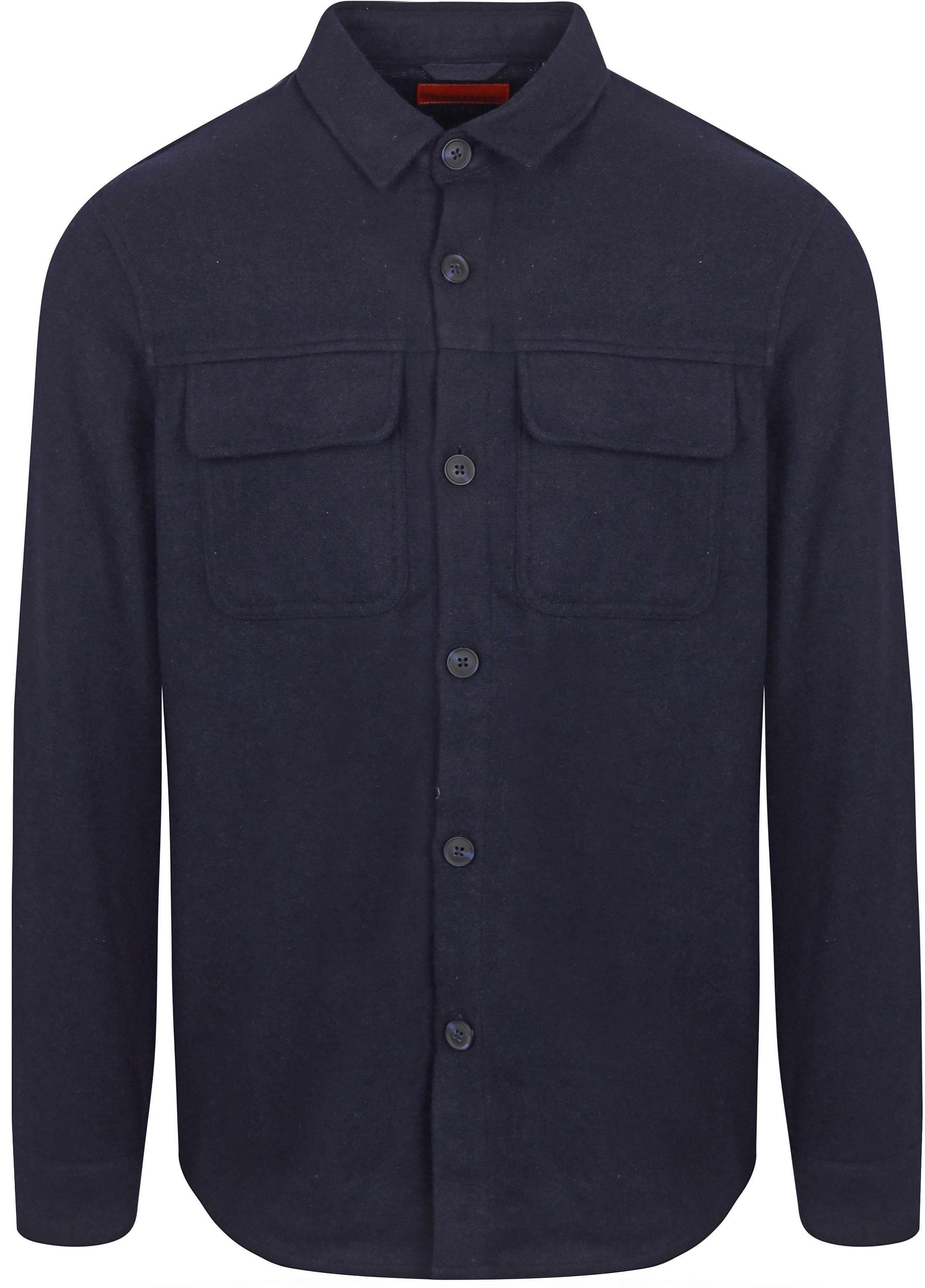 Suitable Overshirt August i Uldmiks i Marineblå SPE24314AU93ST-290